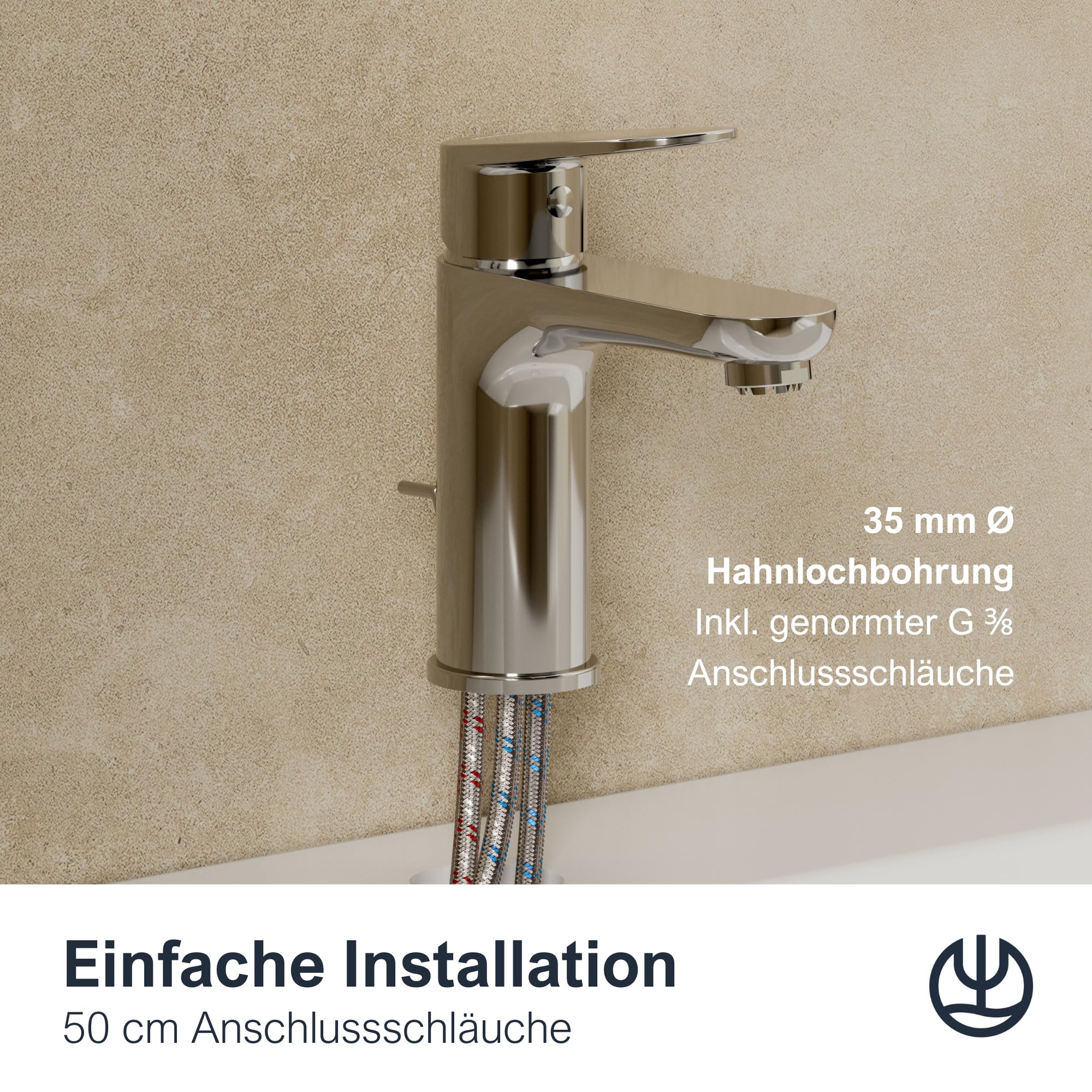 kludi-x1-niederdruck-waschtischarmatur-gr-e-m-95-mm-chrom-mit-ablaufgarnitur image 3