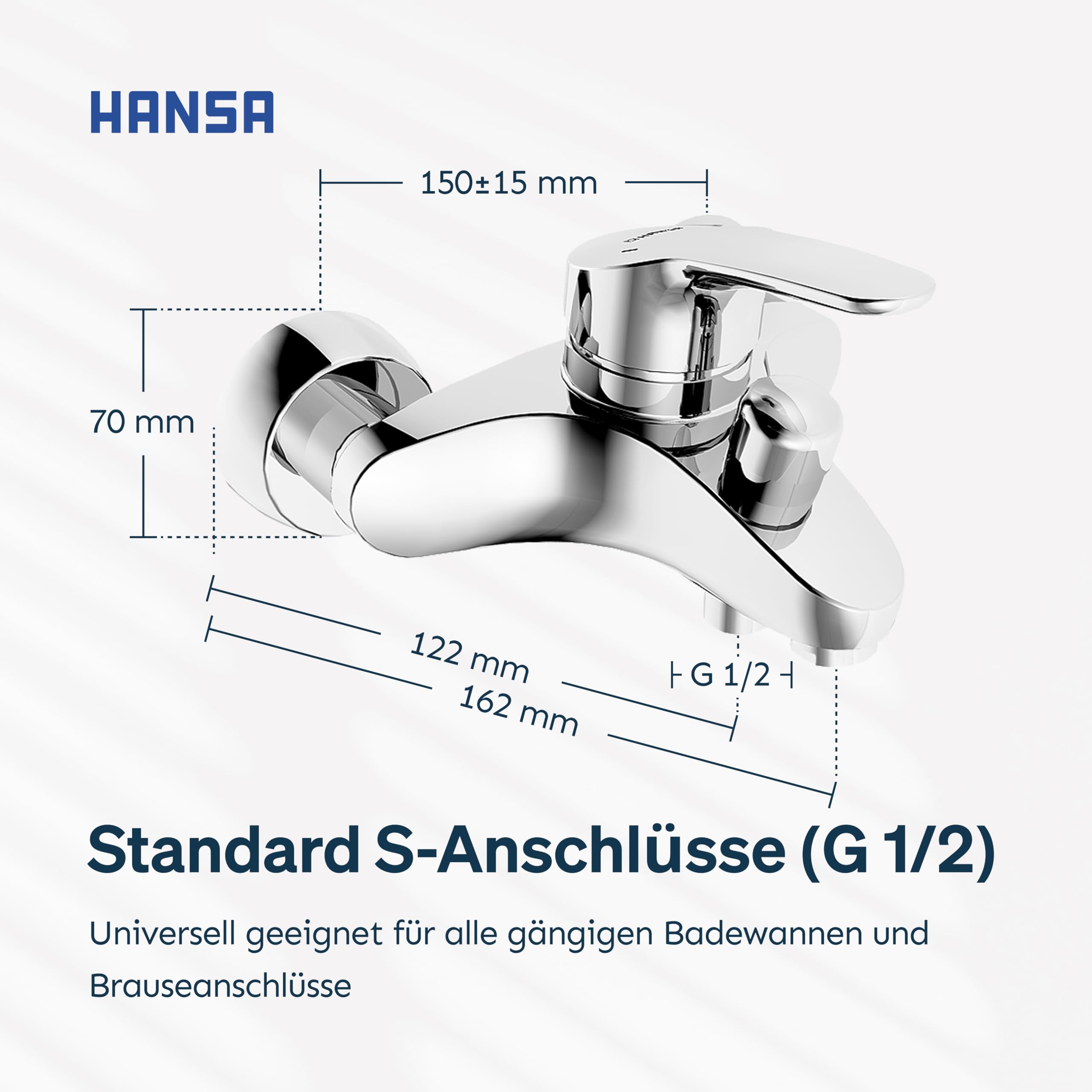 hansa-mix-badewannenarmatur-einhebelmischer-mit-zugumsteller-chrom image 6