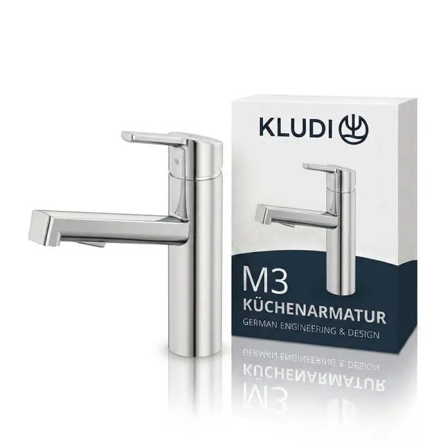 kludi-kludi-m3-wasserhahn-k-che-ausziehbar-mit-brause-2-strahlarten-360-schwenkb image 1