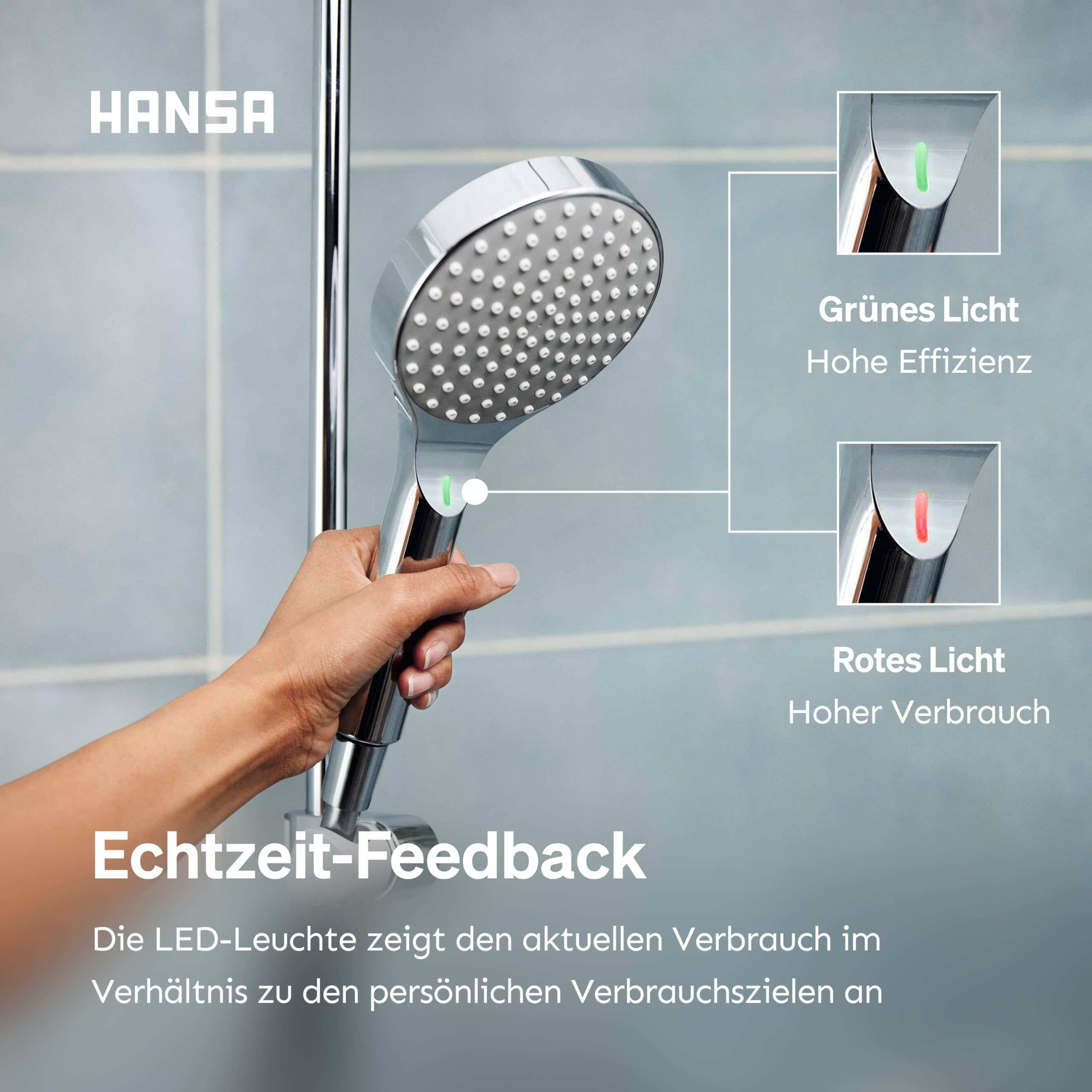hansa-activejet-digital-duschkopf-120-mm-bluetooth-led-anzeige-wassersparend-chr image 5