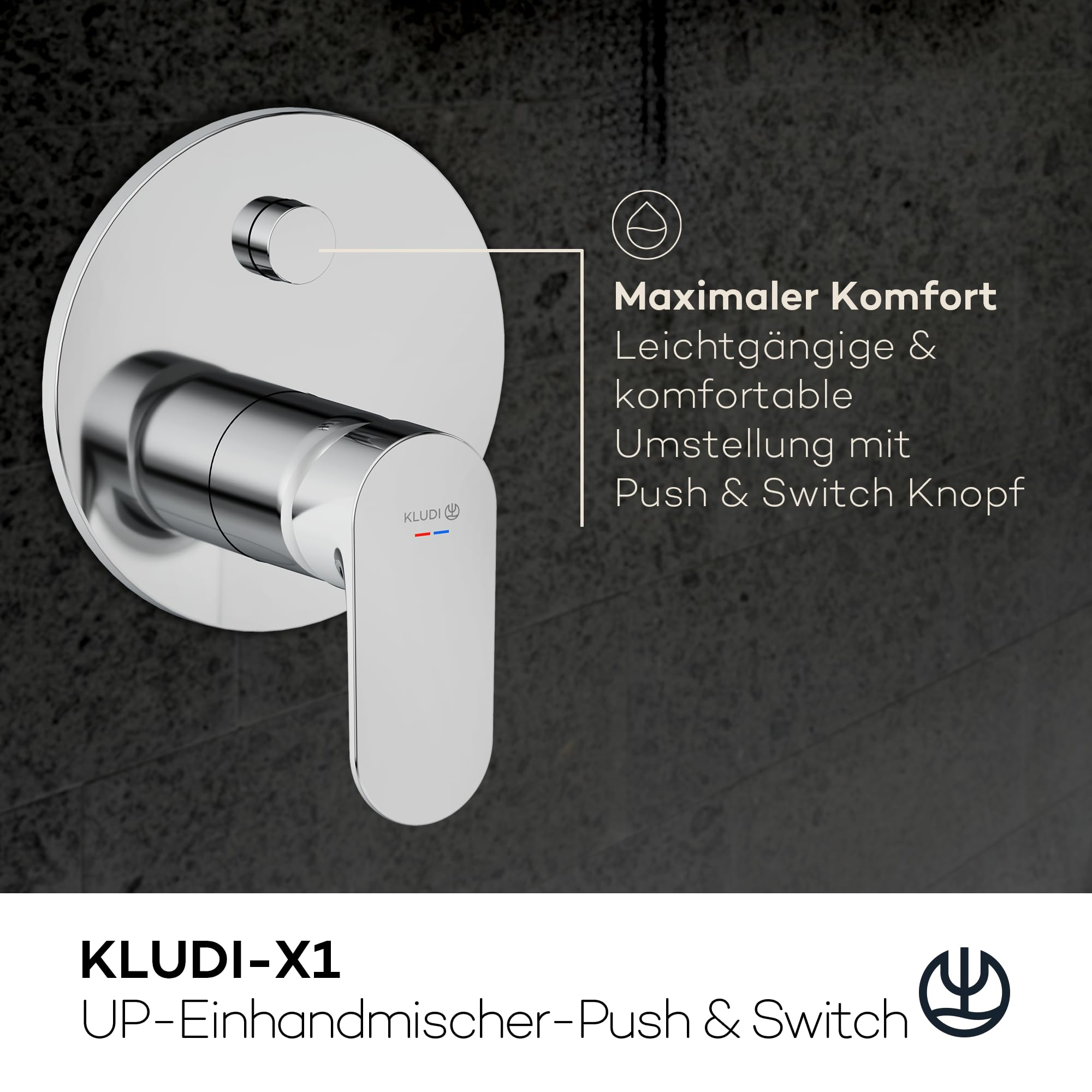 kludi-x1-unterputz-duscharmatur-2-verbraucher-chrom image 2