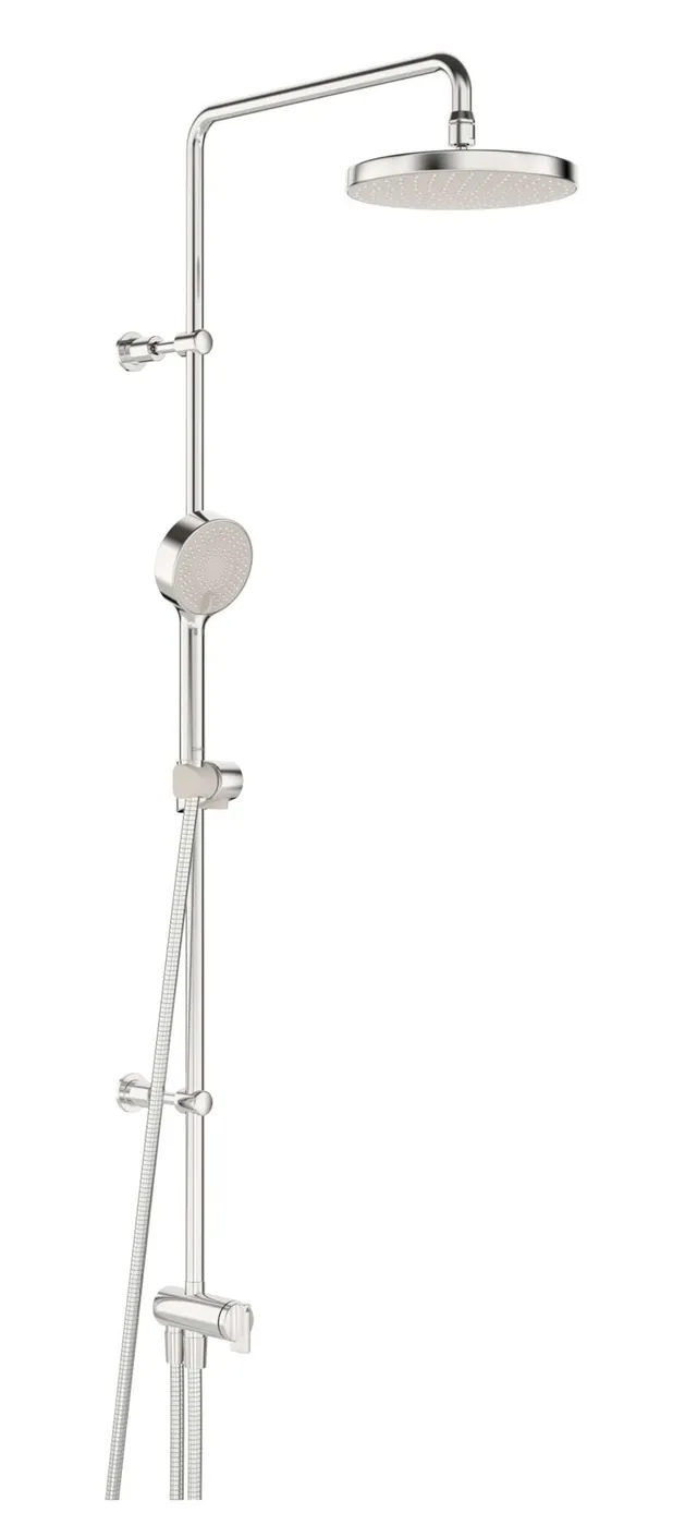 hansa-hansabasicjet-duschsystem-kopfbrause-200-mm-rund-wandstange-3-strahlig-chr image 1