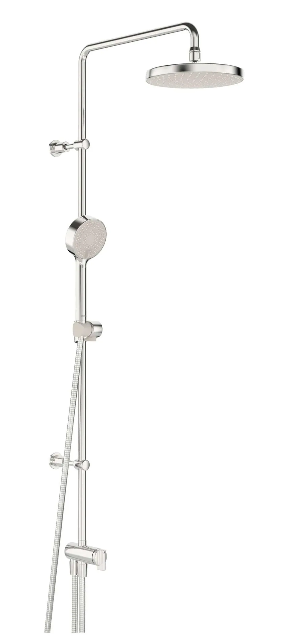 hansa-hansabasicjet-duschsystem-kopfbrause-200-mm-rund-wandstange-3-strahlig-chr image 1