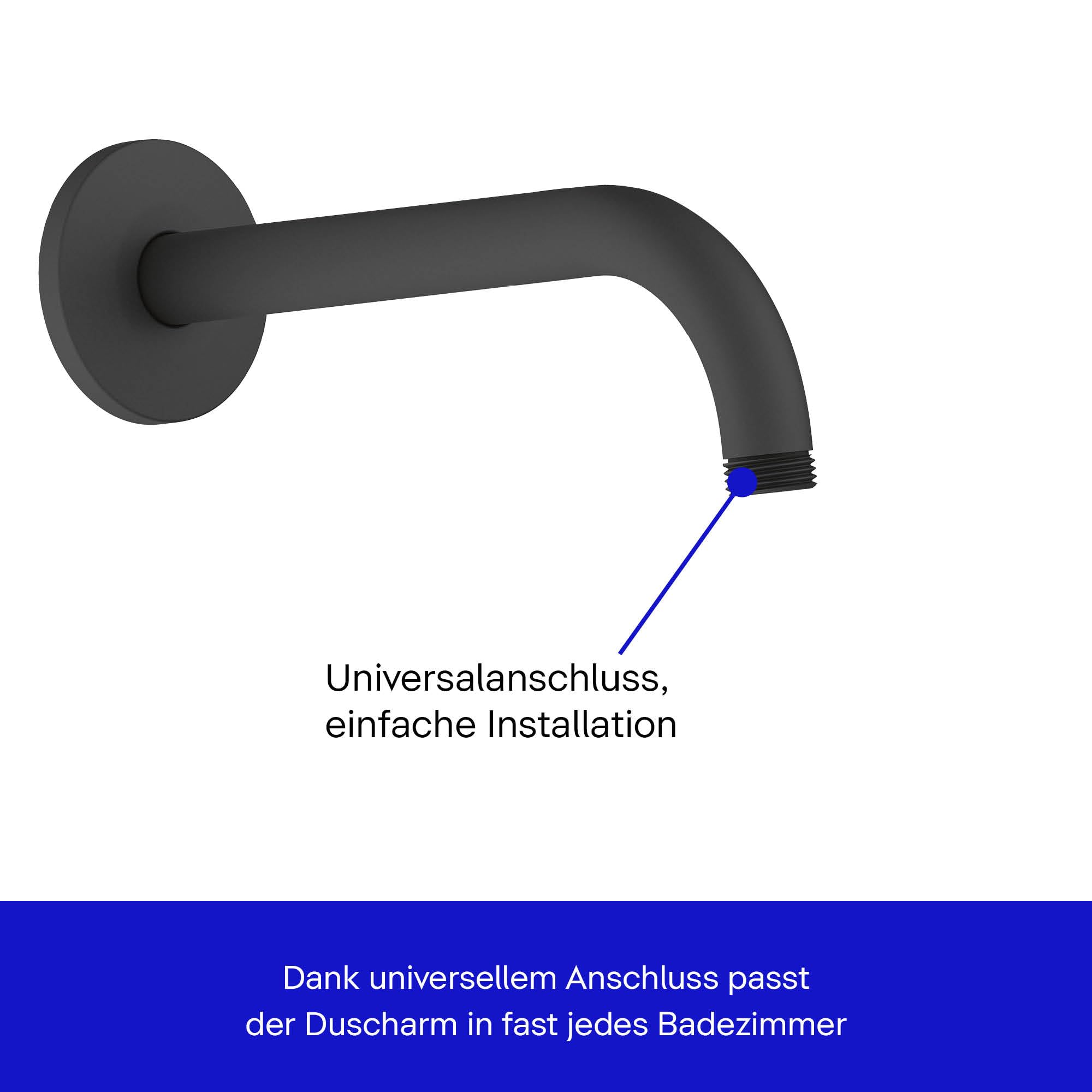 duravit-universal-duscharm-brausearm-210-mm-wandbefestigung-g-1-2-schwarz-matt image 2
