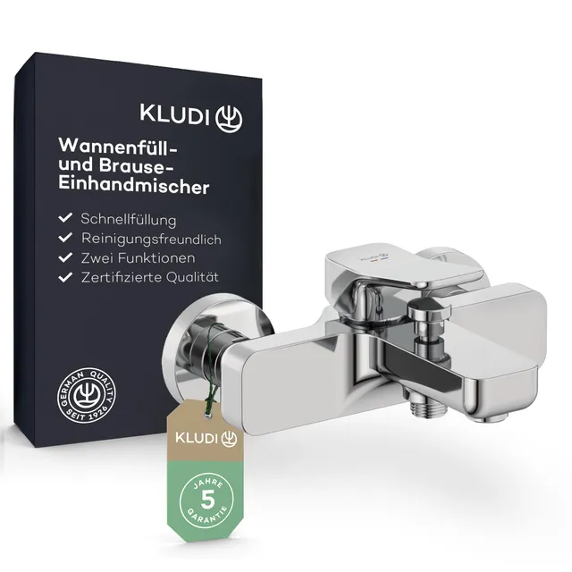 kludi-x3-badewannenarmatur-aufputz-f-r-2-verbraucher-mit-s-anschl-ssen-chrom image 1