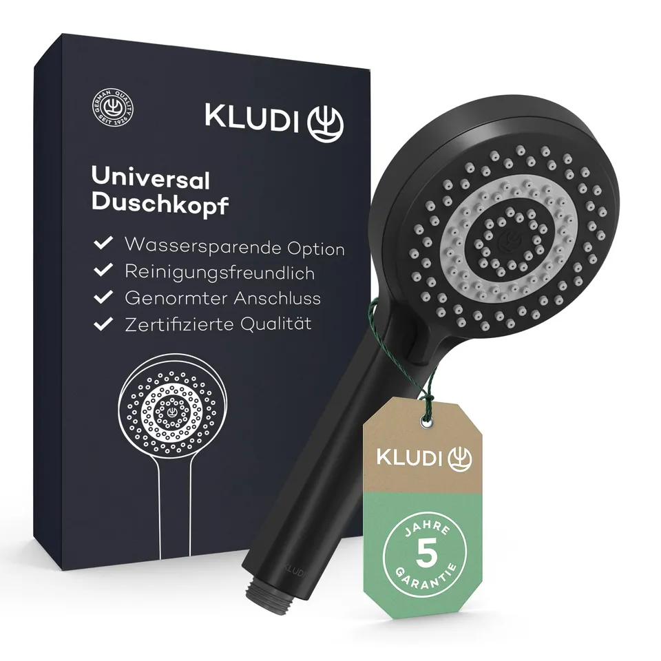 kludi-x1-universal-handbrause-10-7-cm-3-strahlarten-schwarz-matt image 1