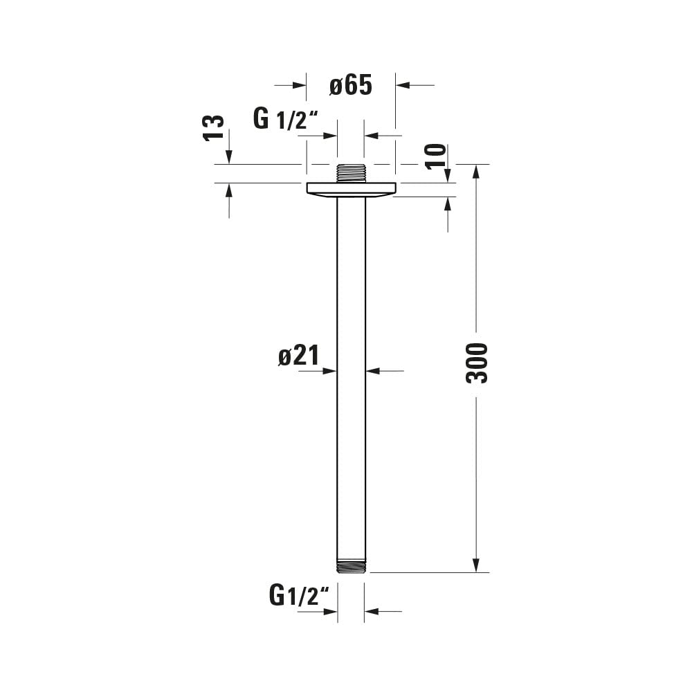 duravit-universal-duscharm-300-mm-deckenbefestigung-rund-chrom image 7