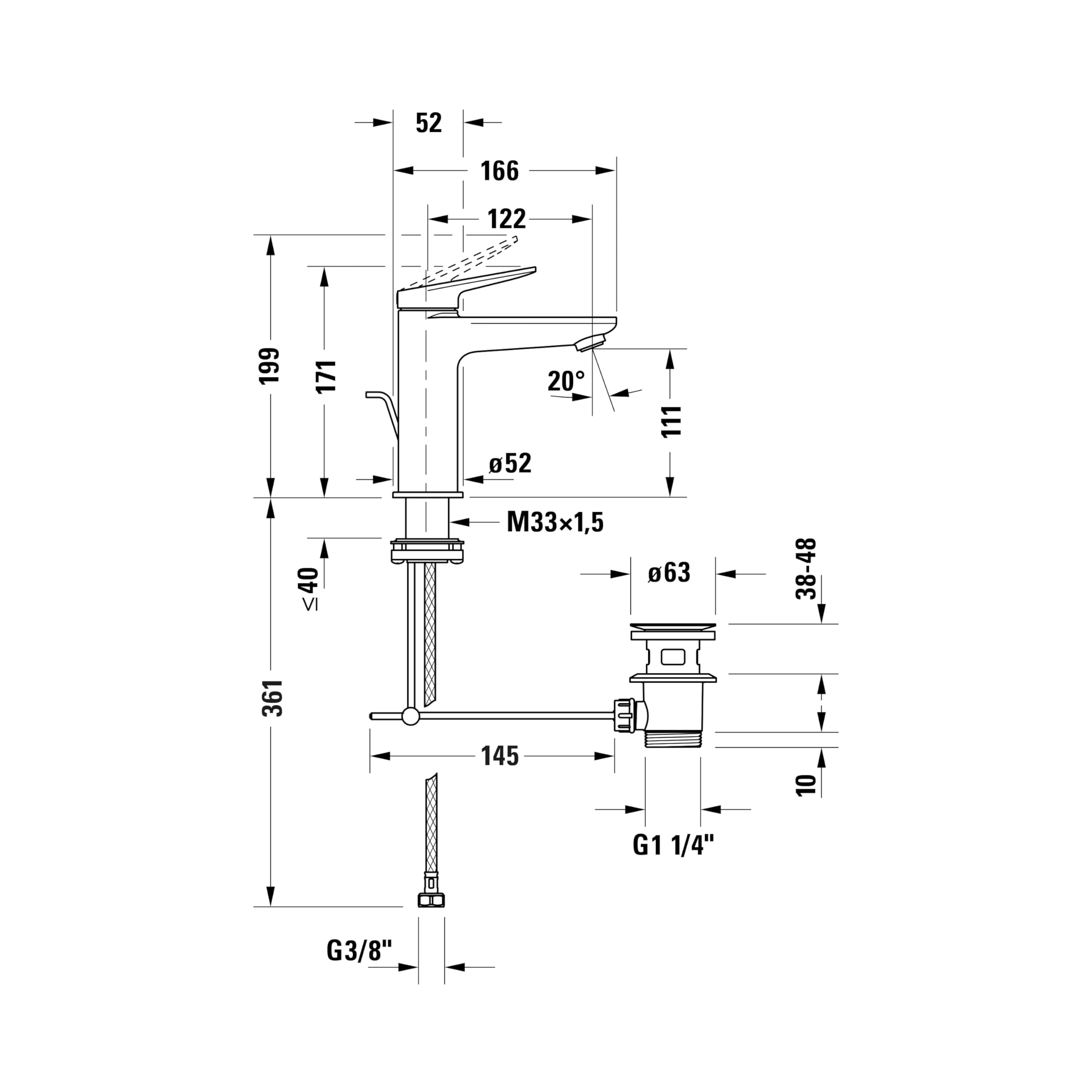 duravit-wave-waschtischarmatur-gr-e-m-minusflow-111-mm-chrom image 8