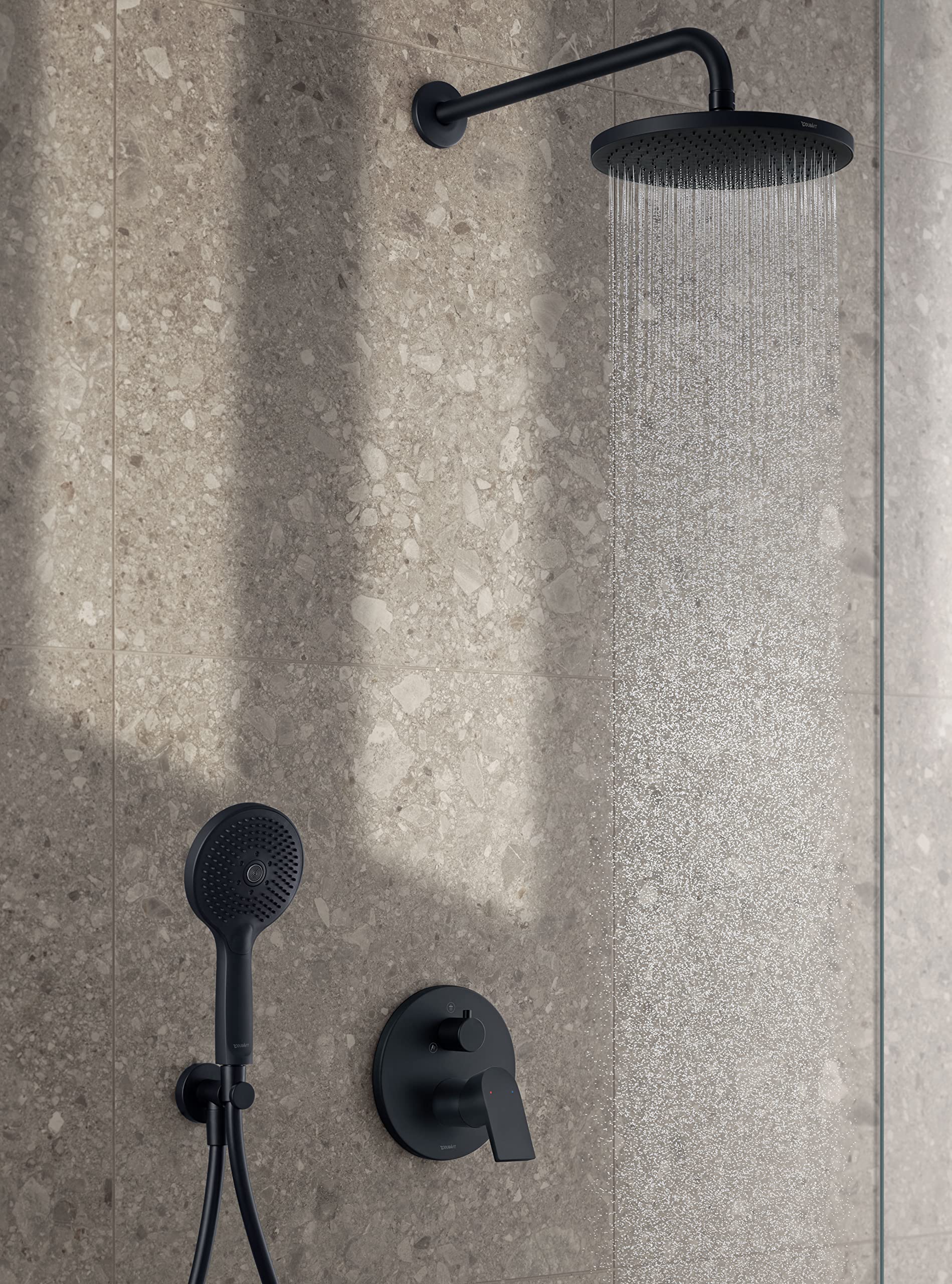 duravit-universal-kopfbrause-rain-250-mm-schwarz-matt-verstellbar image 4