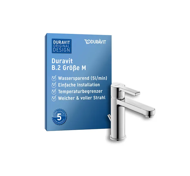 duravit-b-2-waschtischarmatur-gr-e-m-auslauf-106-5-mm-mit-zugstangen-ablaufgarni image 1