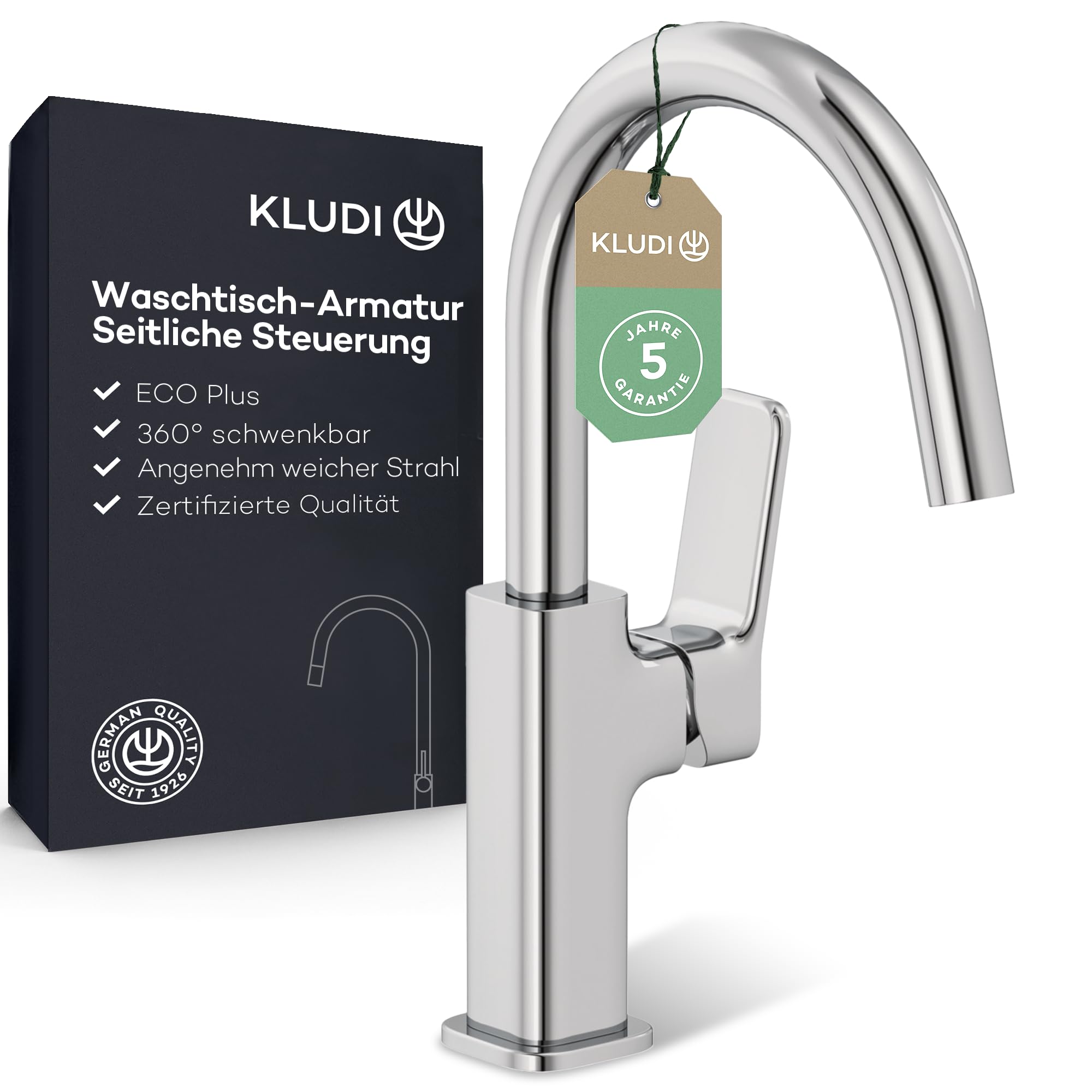 kludi-x3-waschtischarmatur-gr-e-l-auslauf-180-mm-360-schwenkbar-chrom image 1