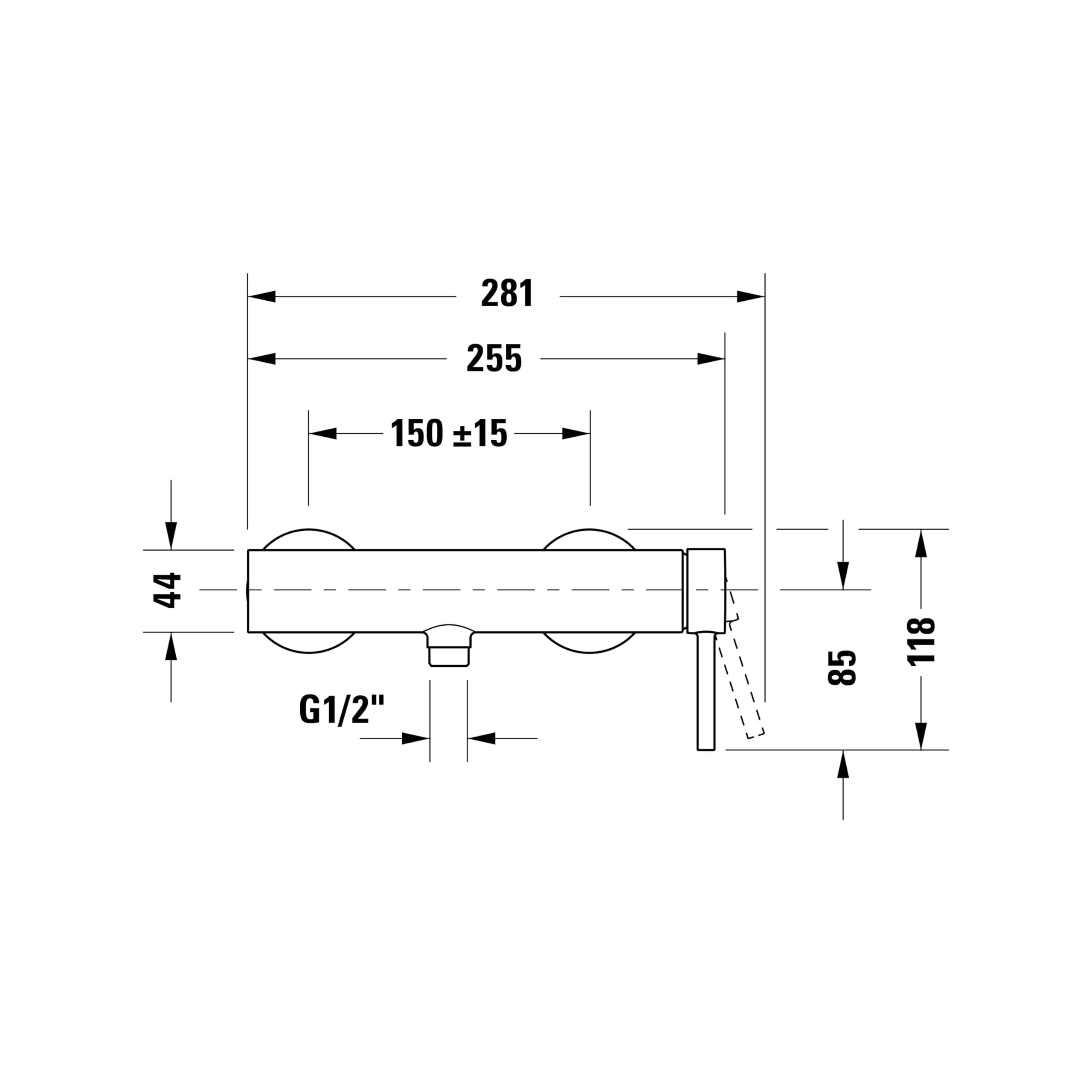 duravit-circle-duscharmatur-aufputz-einhebel-brausemischer-chrom image 5