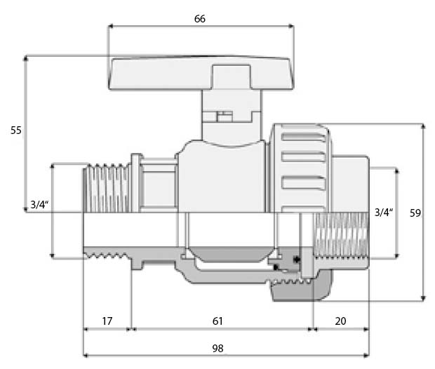 marley-kugelhahn-3-4-kaltwasser-absperrventil image 2