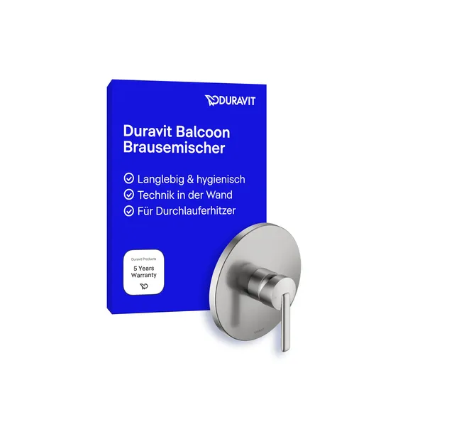 duravit-balcoon-duscharmatur-unterputz-f-r-1-verbraucher-edelstahl-geb-rstet image 1