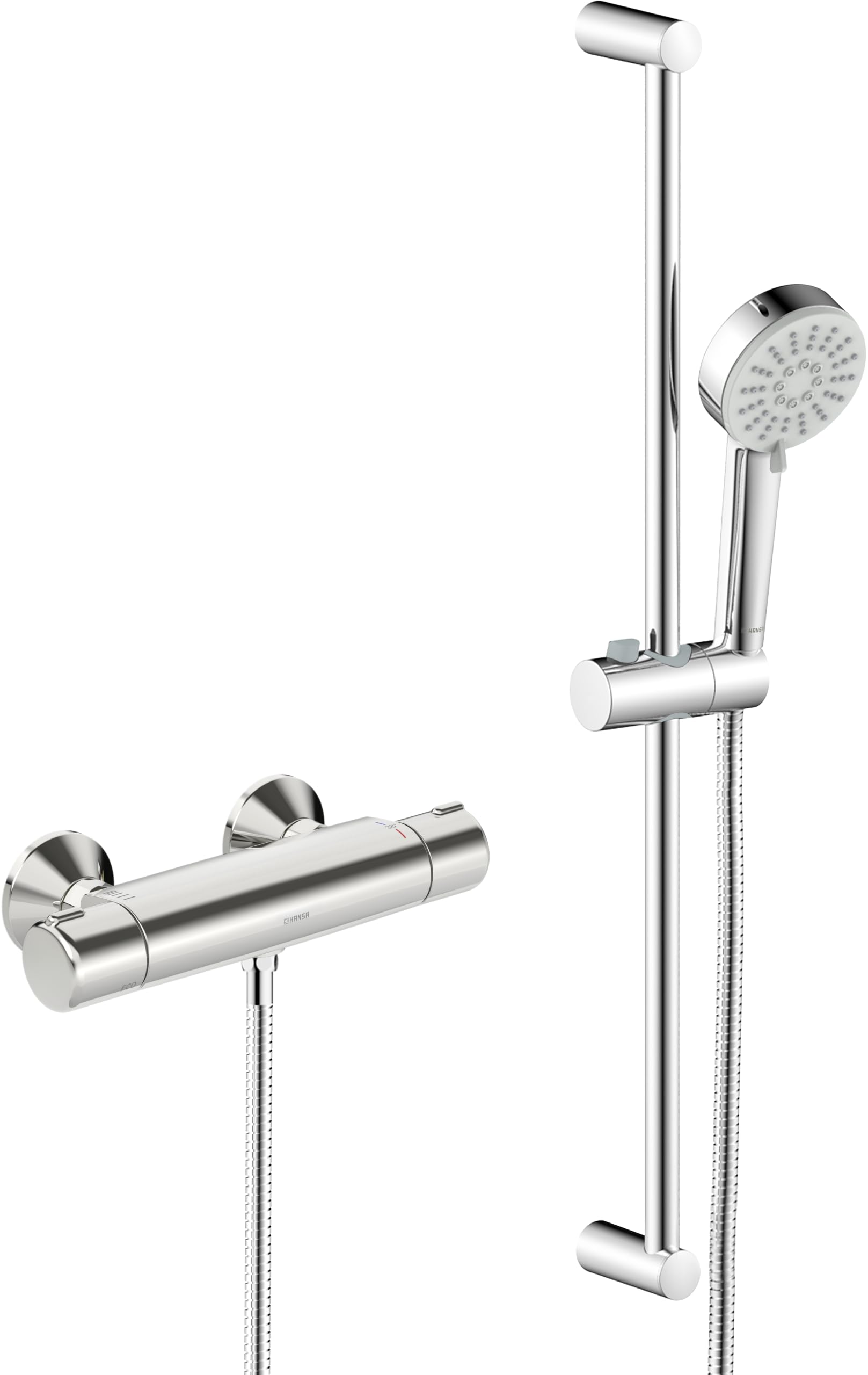 hansa-hansabasic-duscharmatur-mit-brausegarnitur-eco-chrom-55150131 image 1