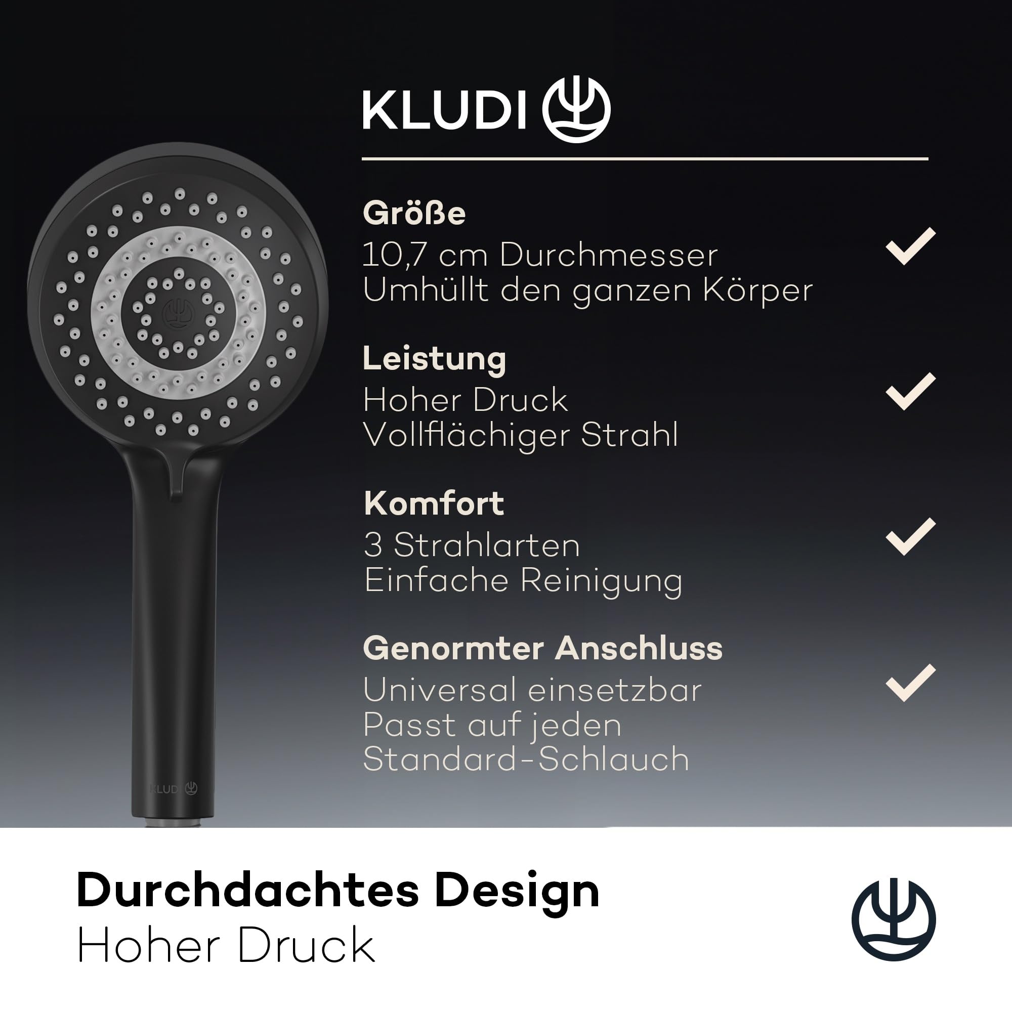 kludi-x1-universal-handbrause-10-7-cm-3-strahlarten-schwarz-matt image 4