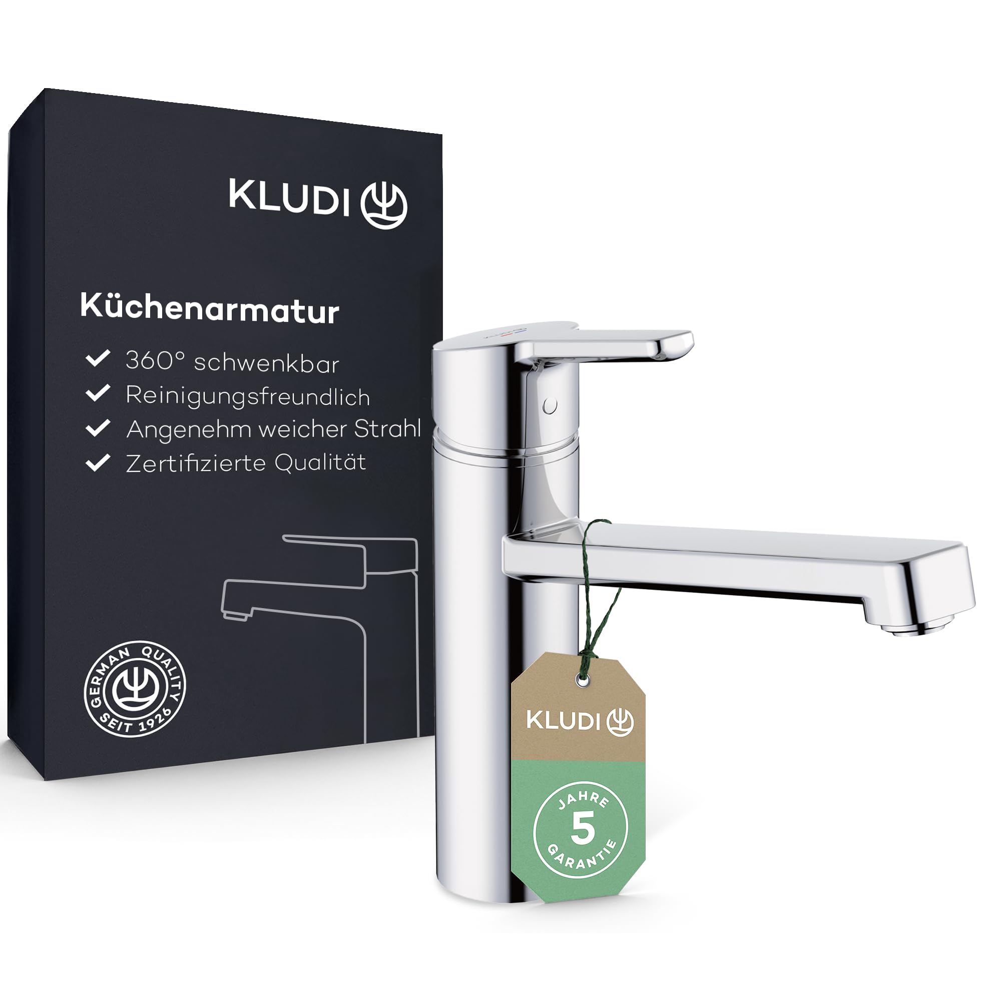 kludi-kludi-m3-wasserhahn-k-che-ausziehbar-mit-brause-2-strahlarten-360-schwenkb image 2