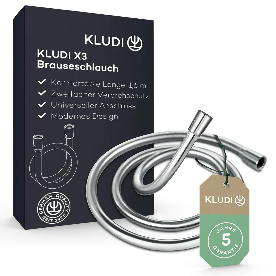 kludi-x3-universal-duschschlauch-1-60-m-kunststoff-chrom-mit-verdrehschutz image 1