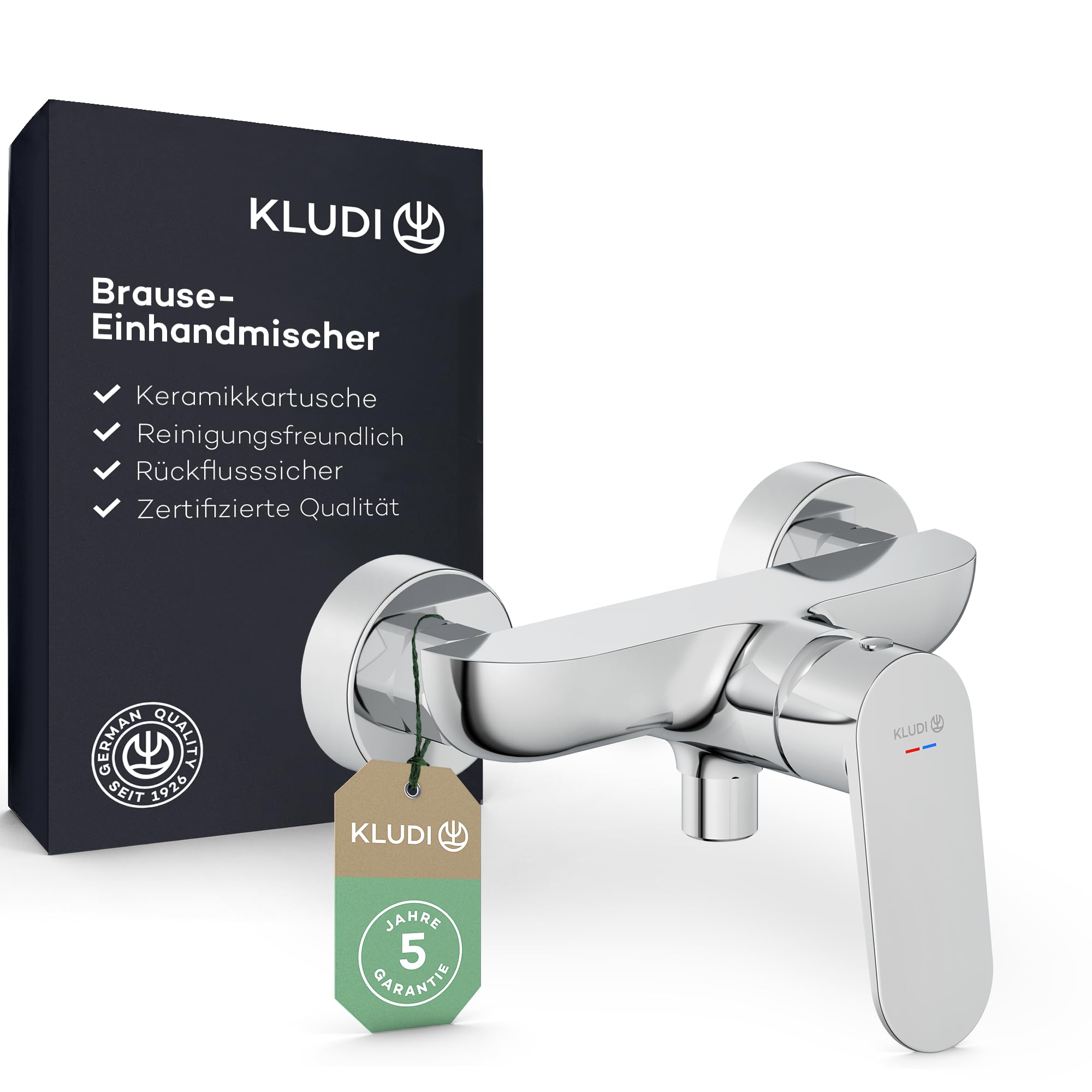 kludi-x1-duscharmatur-aufputz-brause-einhandmischer-chrom image 1