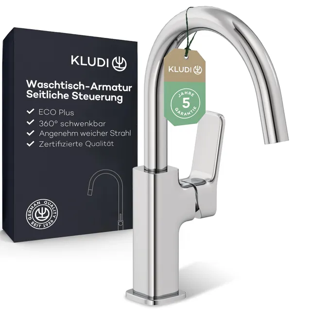 kludi-x3-waschtischarmatur-gr-e-l-auslauf-180-mm-360-schwenkbar-chrom image 1