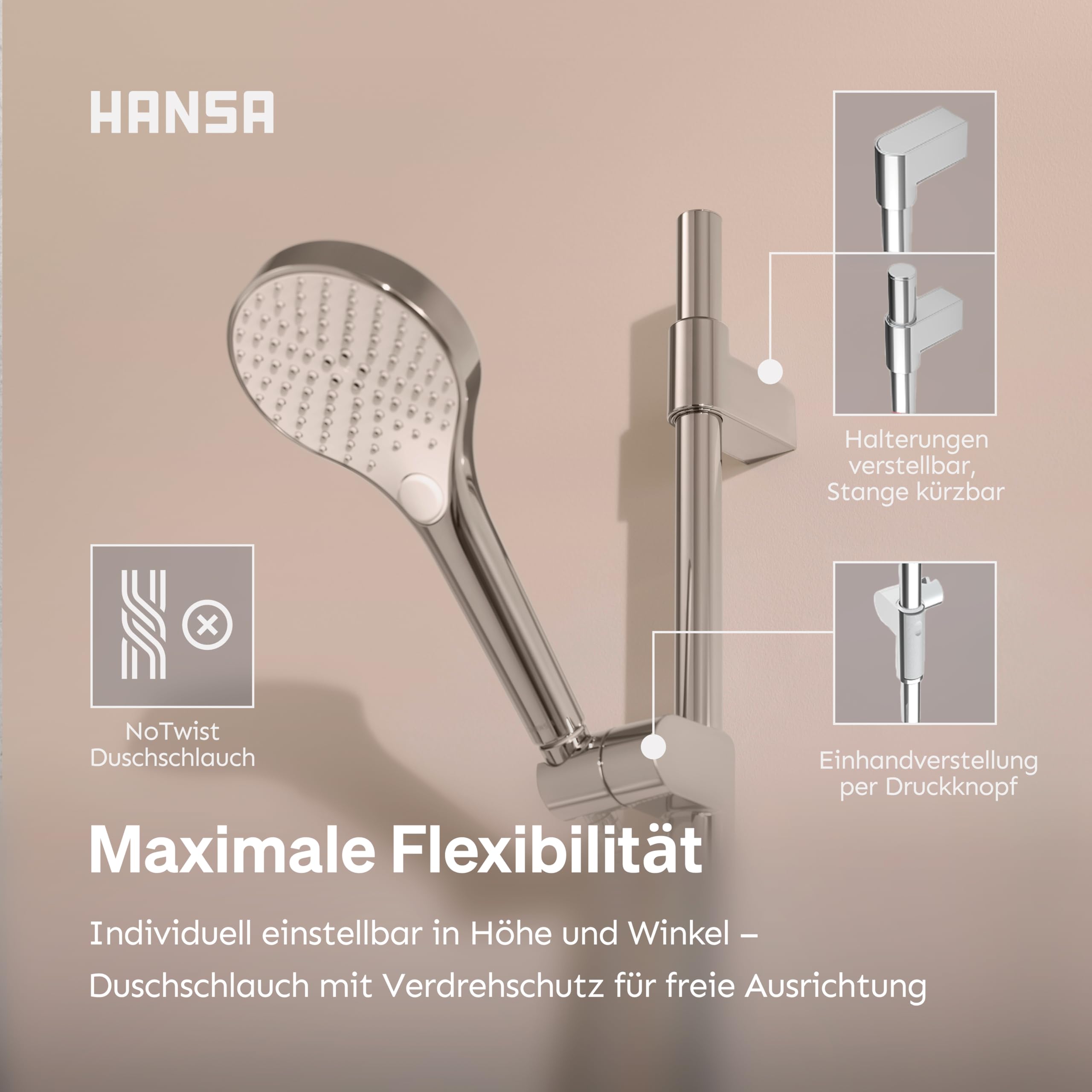 hansa-viva-duschgarnitur-mit-handbrause-110-mm-3-strahlarten-1750-mm-schlauch-ch image 4