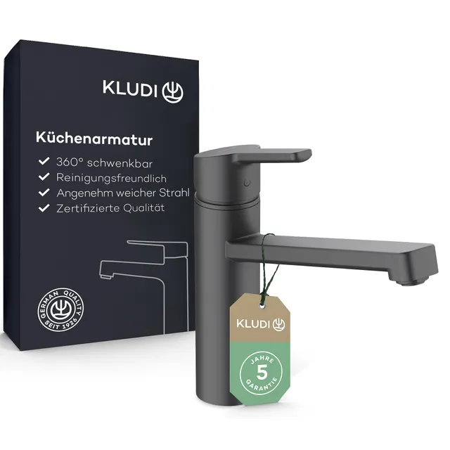 kludi-m3-k-chenarmatur-schwarz-360-schwenkbar-17-cm-auslaufh-he image 1