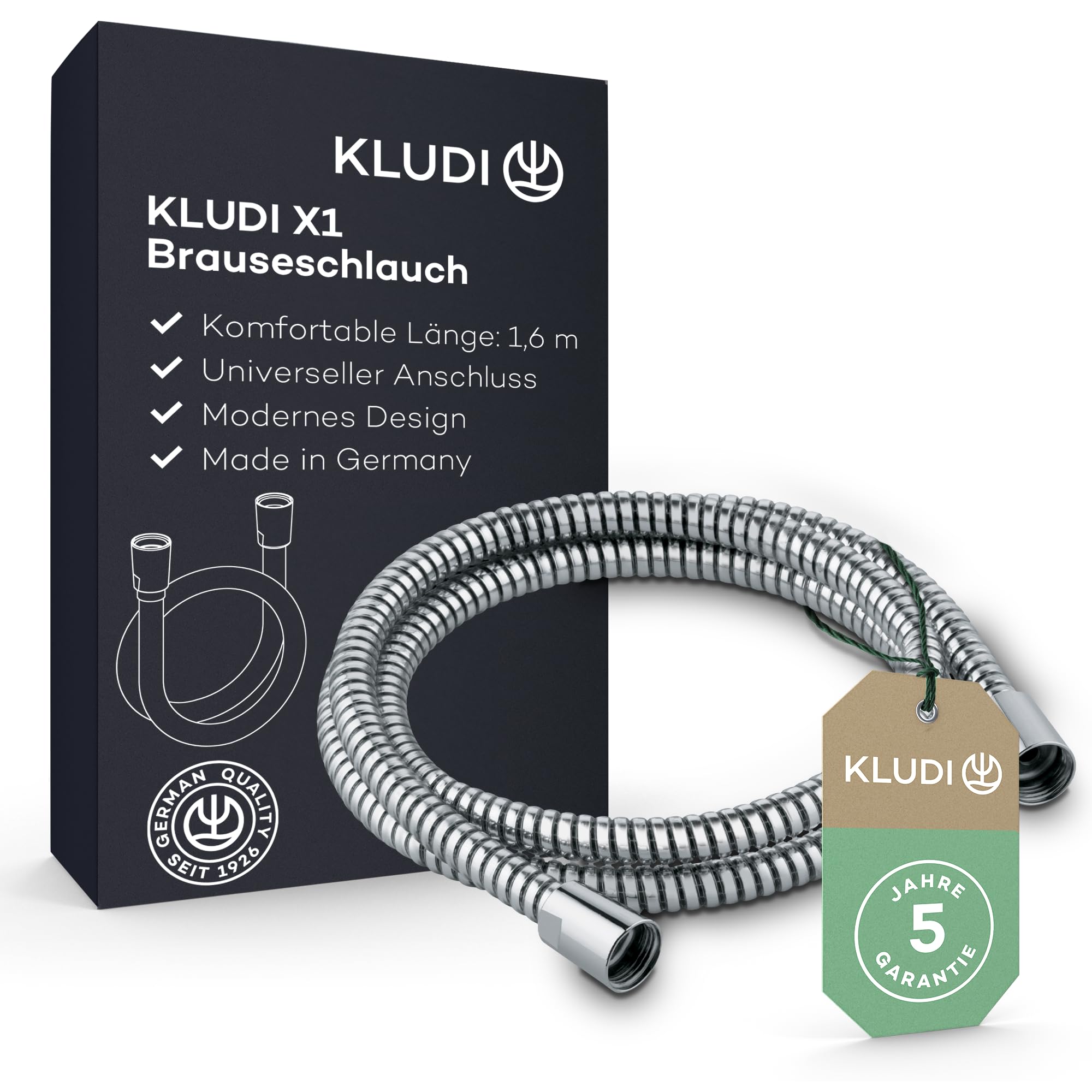 kludi-x1-universal-duschschlauch-1-60-m-kunststoff-metalleffekt-g1-2 image 1