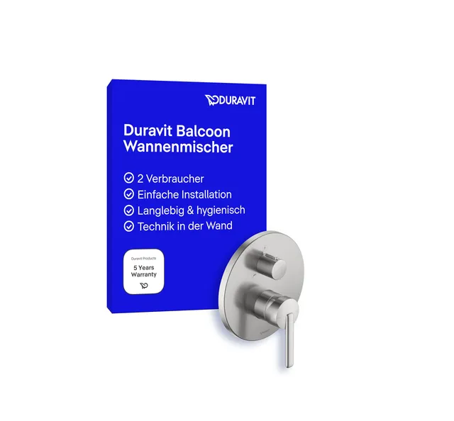 duravit-balcoon-wannenarmatur-aufputz-f-r-2-verbraucher-mit-thermostat-edelstahl image 1