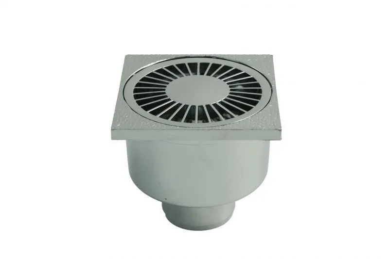 marley-bodenablauf-chrom-100x100-mm-oder-150x150-mm-mit-syphon-dn-50 image 1