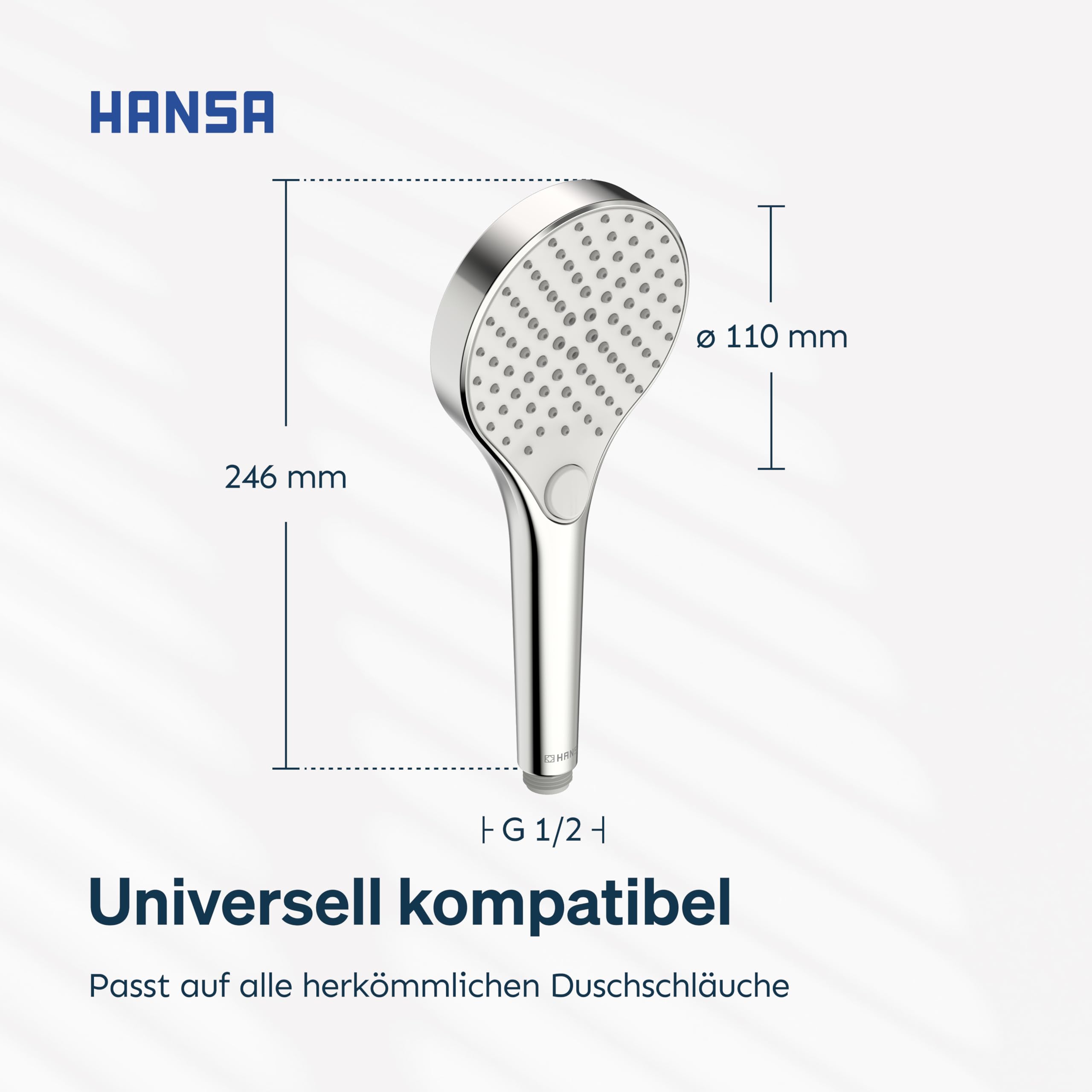 hansa-viva-handbrause-110-mm-3-strahlarten-mit-anti-kalk-chrom image 8