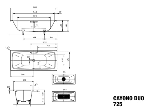 kaldewei-cayono-duo-badewanne-modell-725-180x80-cm-alpinwei-mit-perl-effekt image 6