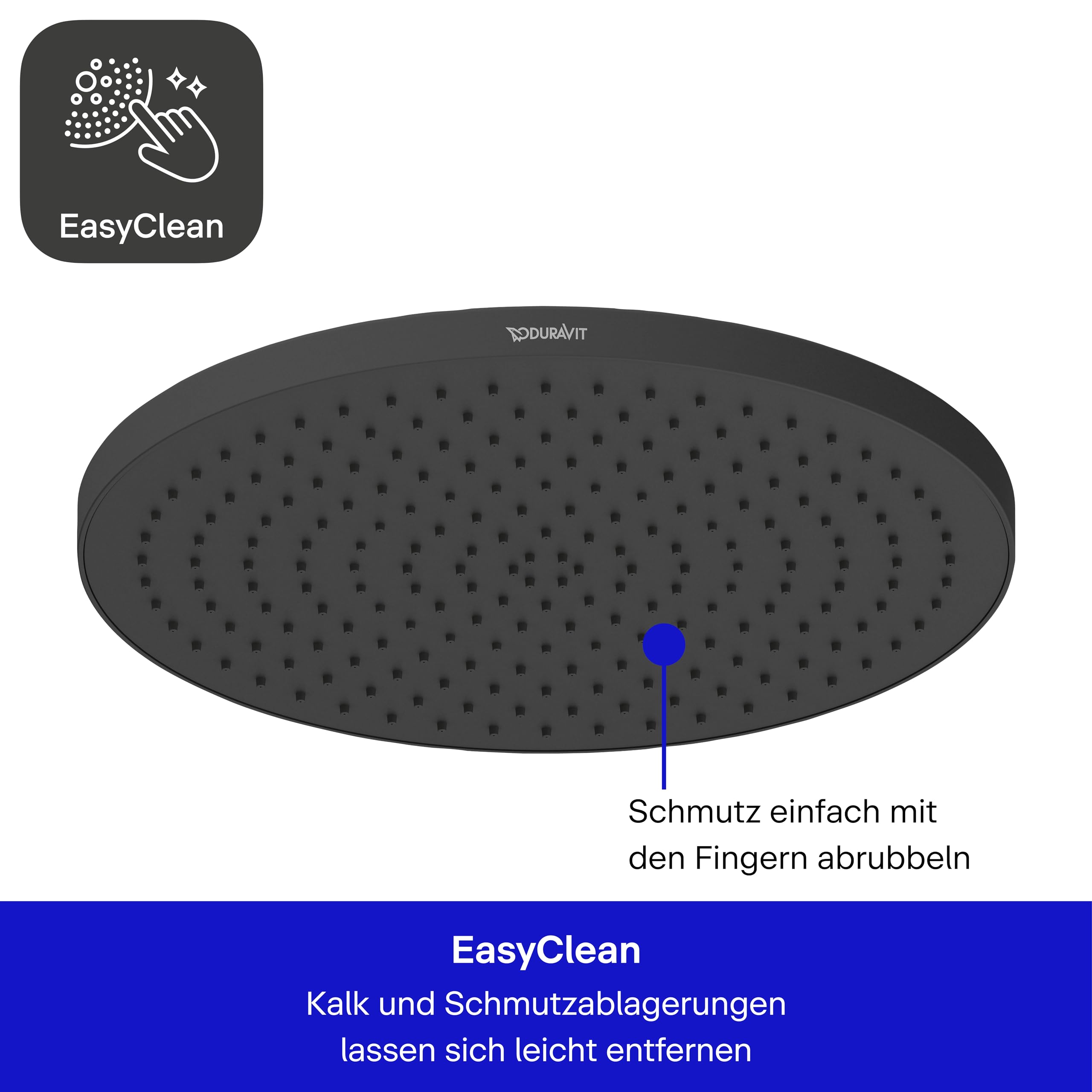duravit-universal-kopfbrause-rain-230-mm-minusflow-schwarz-matt-edelstahl image 2