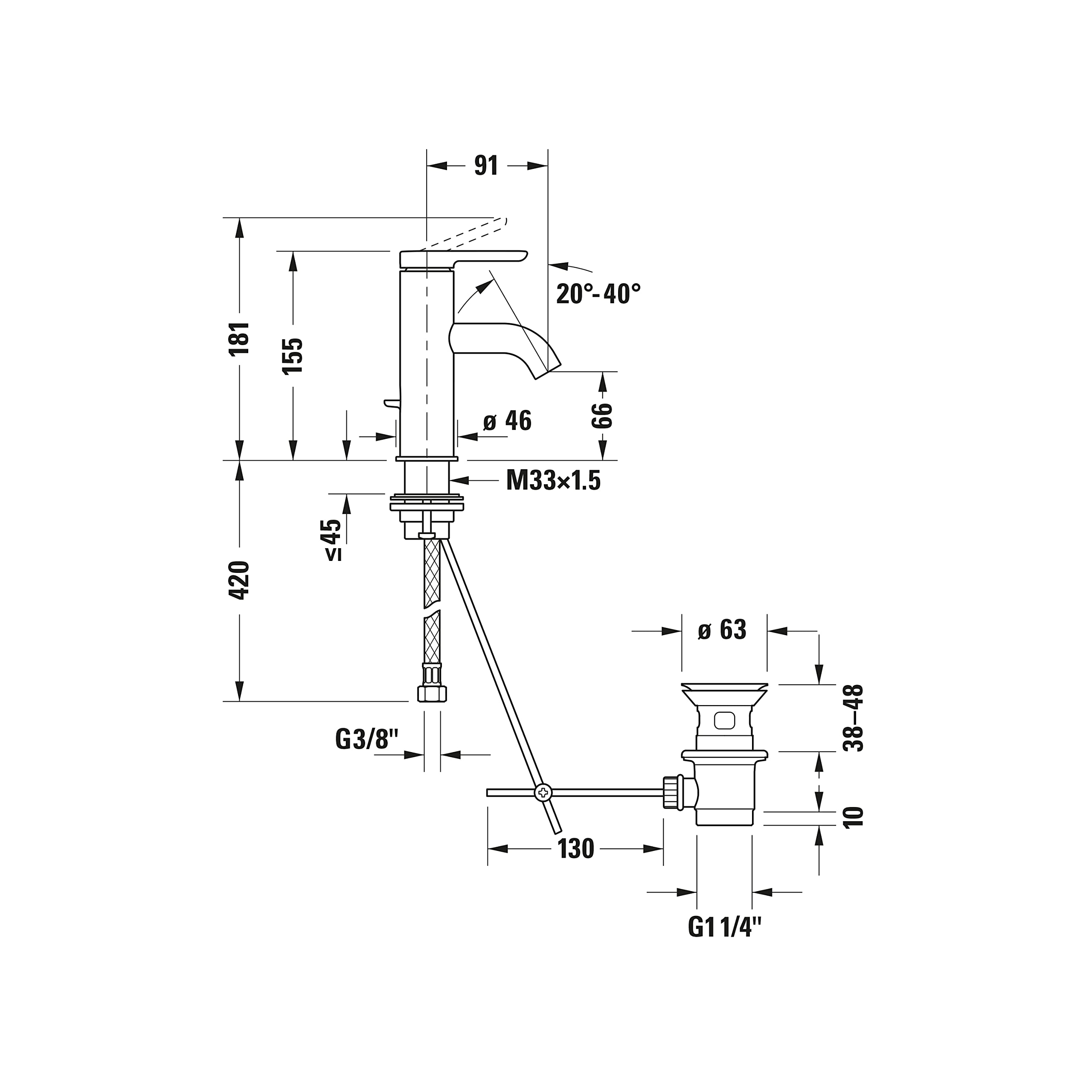 duravit-c-1-waschtischarmatur-gr-e-s-schwarz-matt-einhebelmischer-auslaufh-he-66 image 7