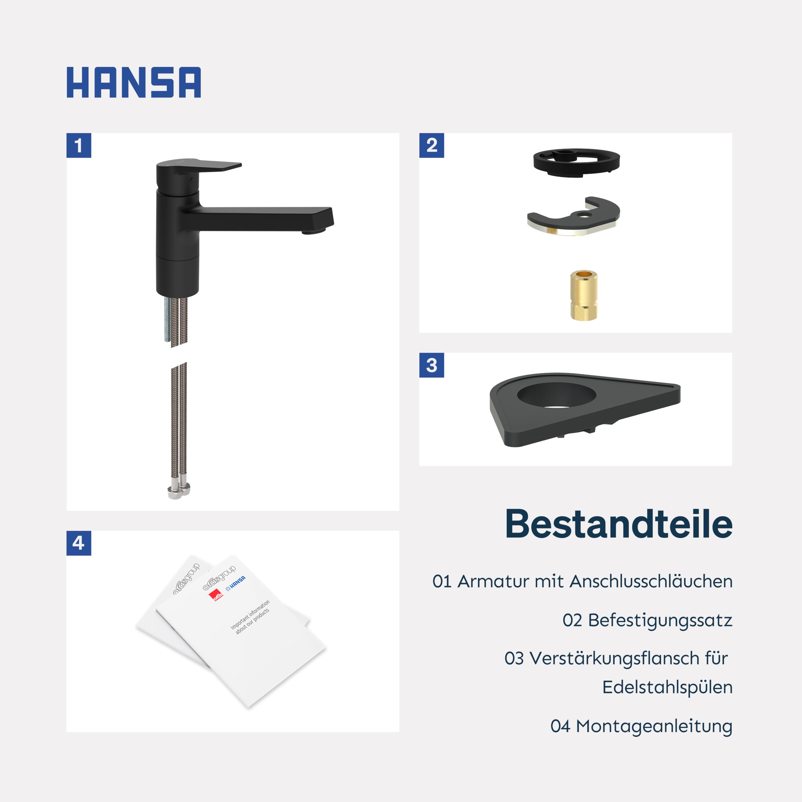 hansa-twist-k-chenarmatur-hoher-auslauf-schwenkbar-schwarz image 7