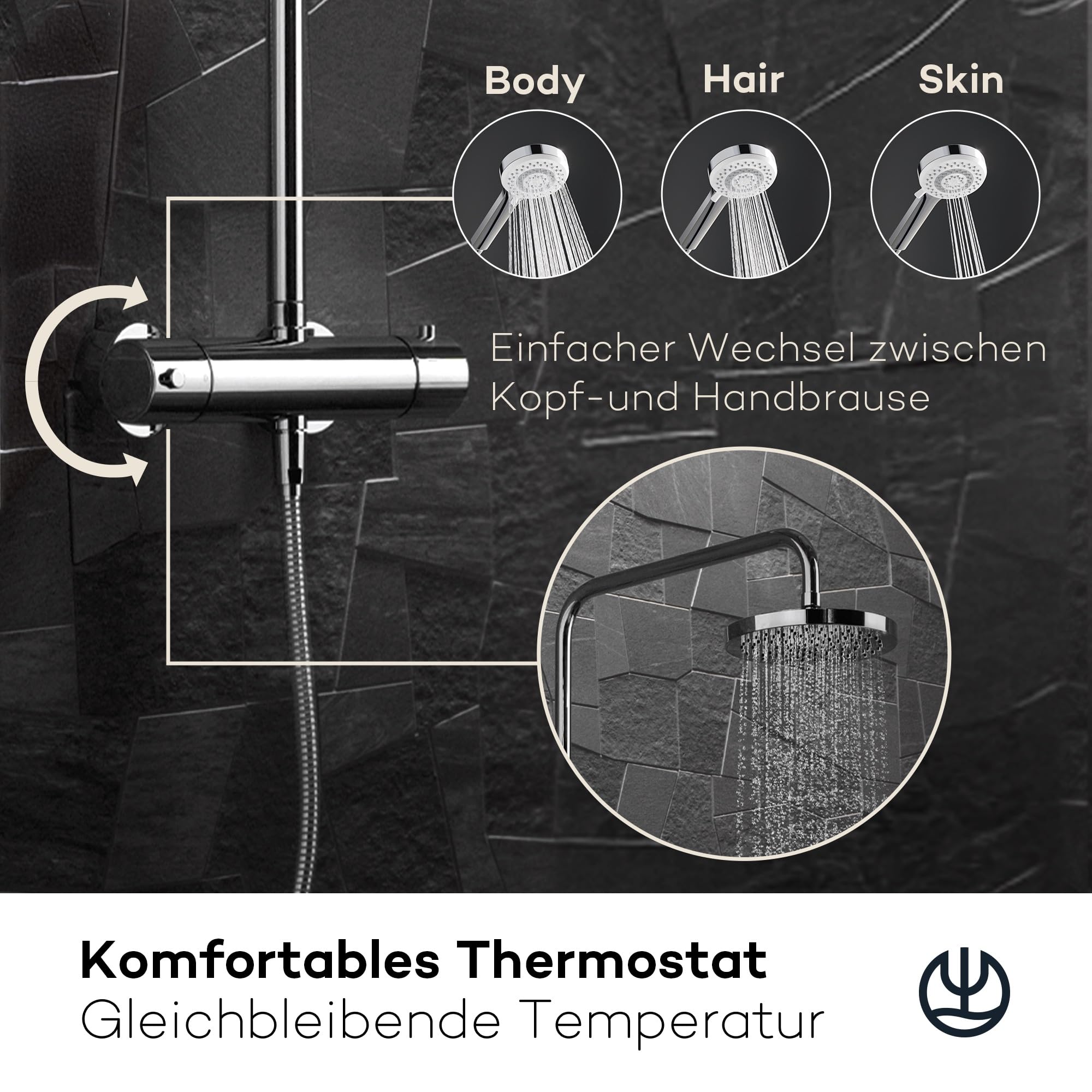 kludi-x3-duschsystem-mit-thermostat-20-cm-regendusche-3-strahlarten-chrom image 6