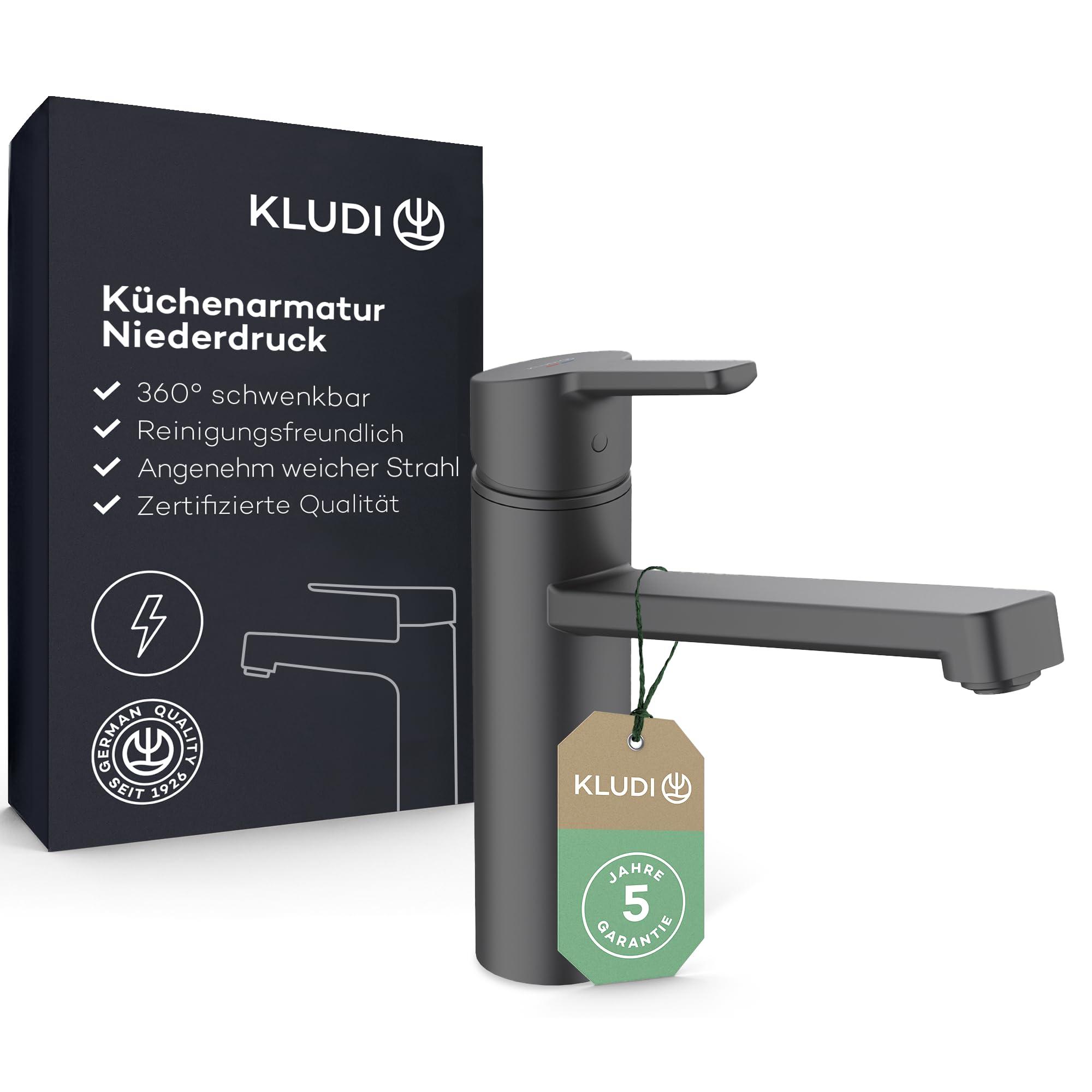 kludi-kludi-m3-wasserhahn-k-che-ausziehbar-mit-brause-2-strahlarten-360-schwenkb image 5