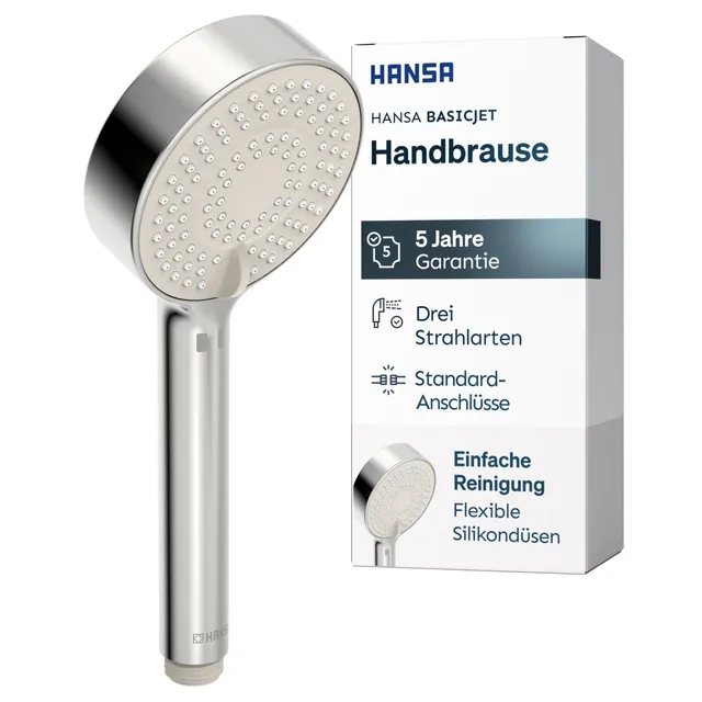 hansa-basicjet-handbrause-95-mm-3-strahlarten-chrom-g1-2 image 1