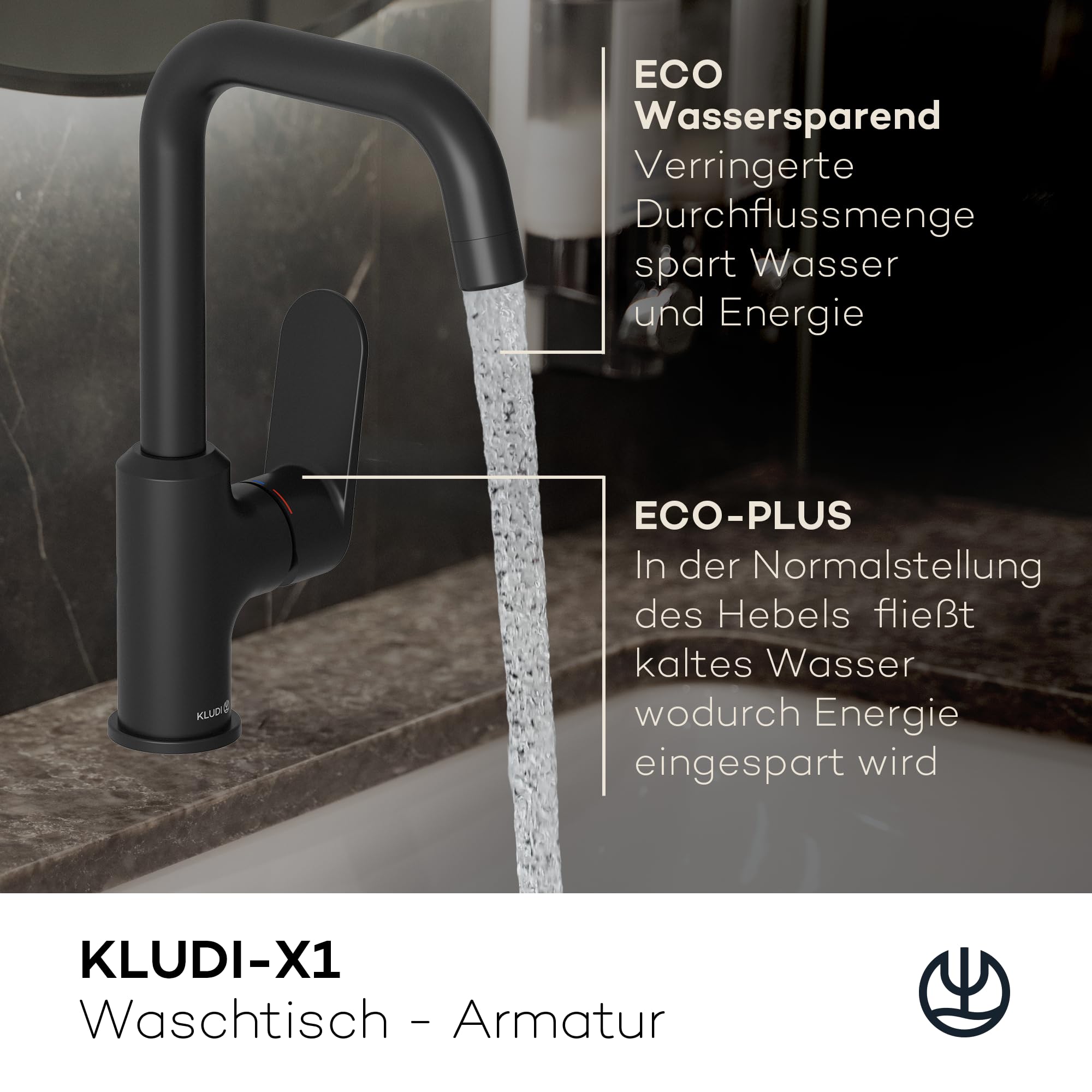 kludi-x1-waschtischarmatur-schwarz-matt-360-schwenkbar-auslaufh-he-205-mm image 2