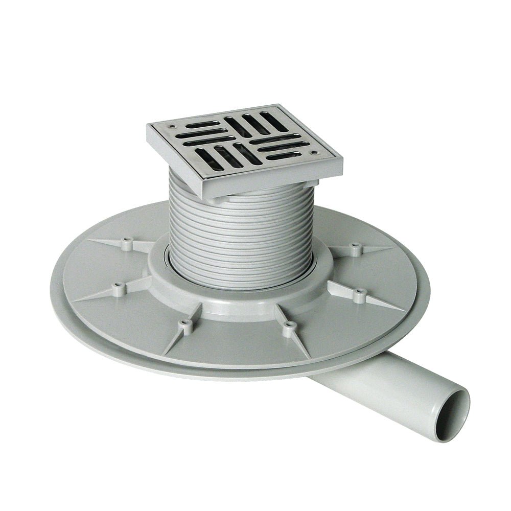 marley-bodenablauf-mit-trockensiphon-dn-50-100x100-mm-edelstahlrost image 1
