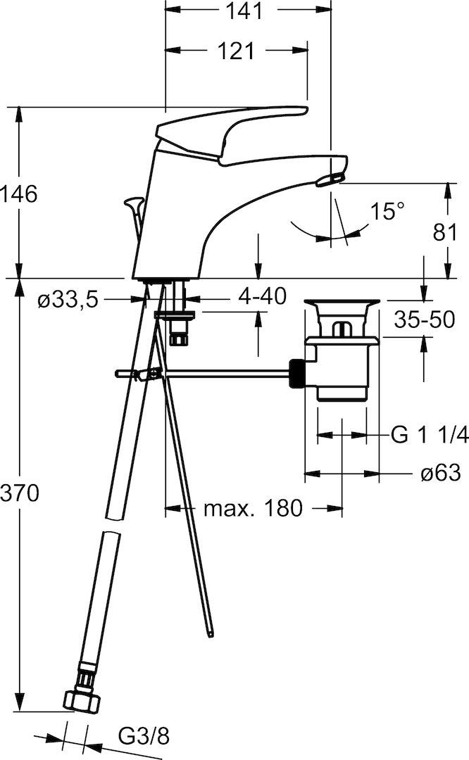 hansa-hansamix-waschtischbatterie-einhebelmischer-141-mm-ausladung-ohne-ablaufga image 4
