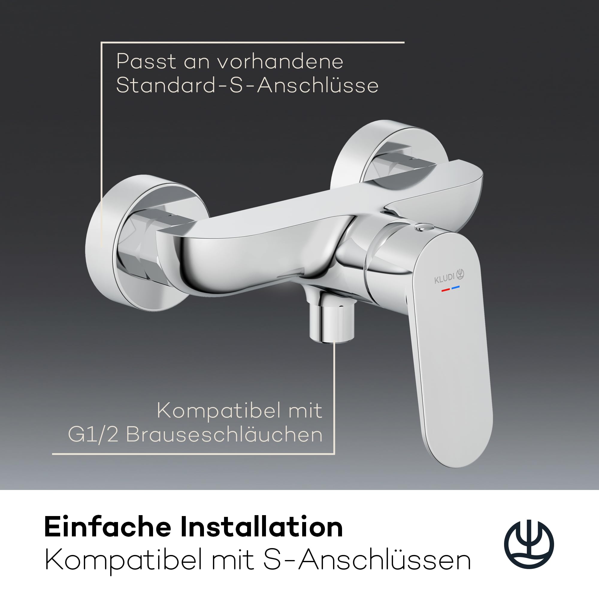 kludi-x1-duscharmatur-aufputz-brause-einhandmischer-chrom image 5