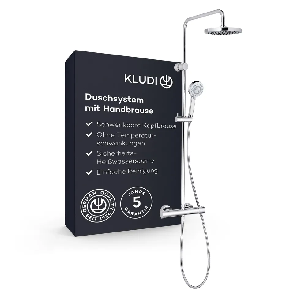 kludi-x3-duschsystem-mit-thermostat-20-cm-regendusche-3-strahlarten-chrom image 1