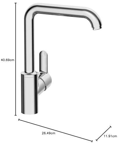 hansa-primo-k-chenarmatur-hoher-schwenkbarer-auslauf-seitlicher-hebel-chrom image 6