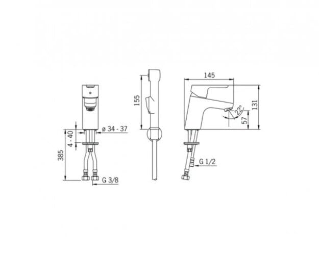 hansa-hansaprimo-waschtischarmatur-mit-funktionsbrause-ausladung-107-mm-ohne-abl image 5