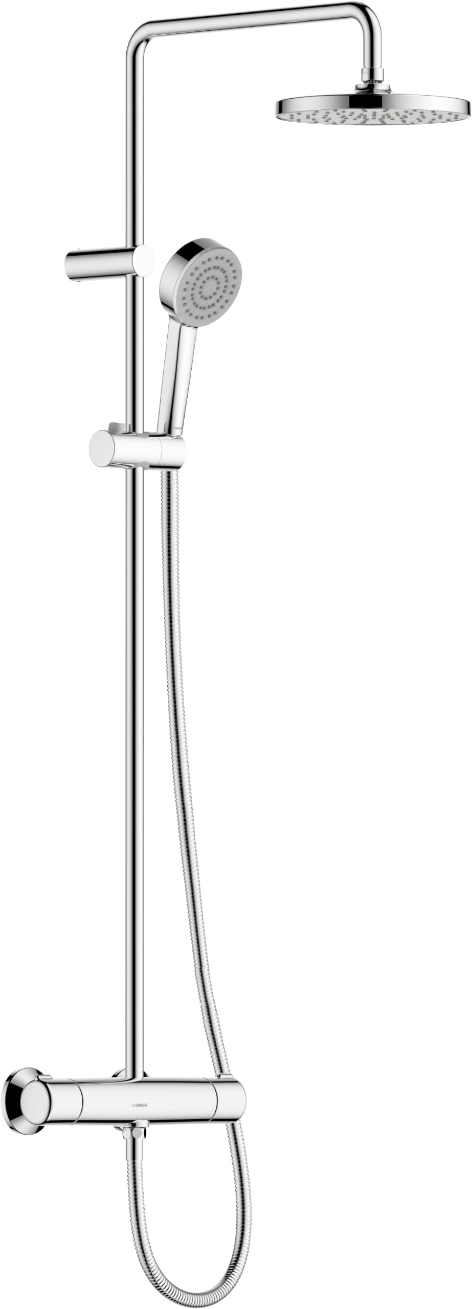 hansa-hansabasic-regenbrause-duschsystem-55350110-kopf-handbrause-chrom image 1