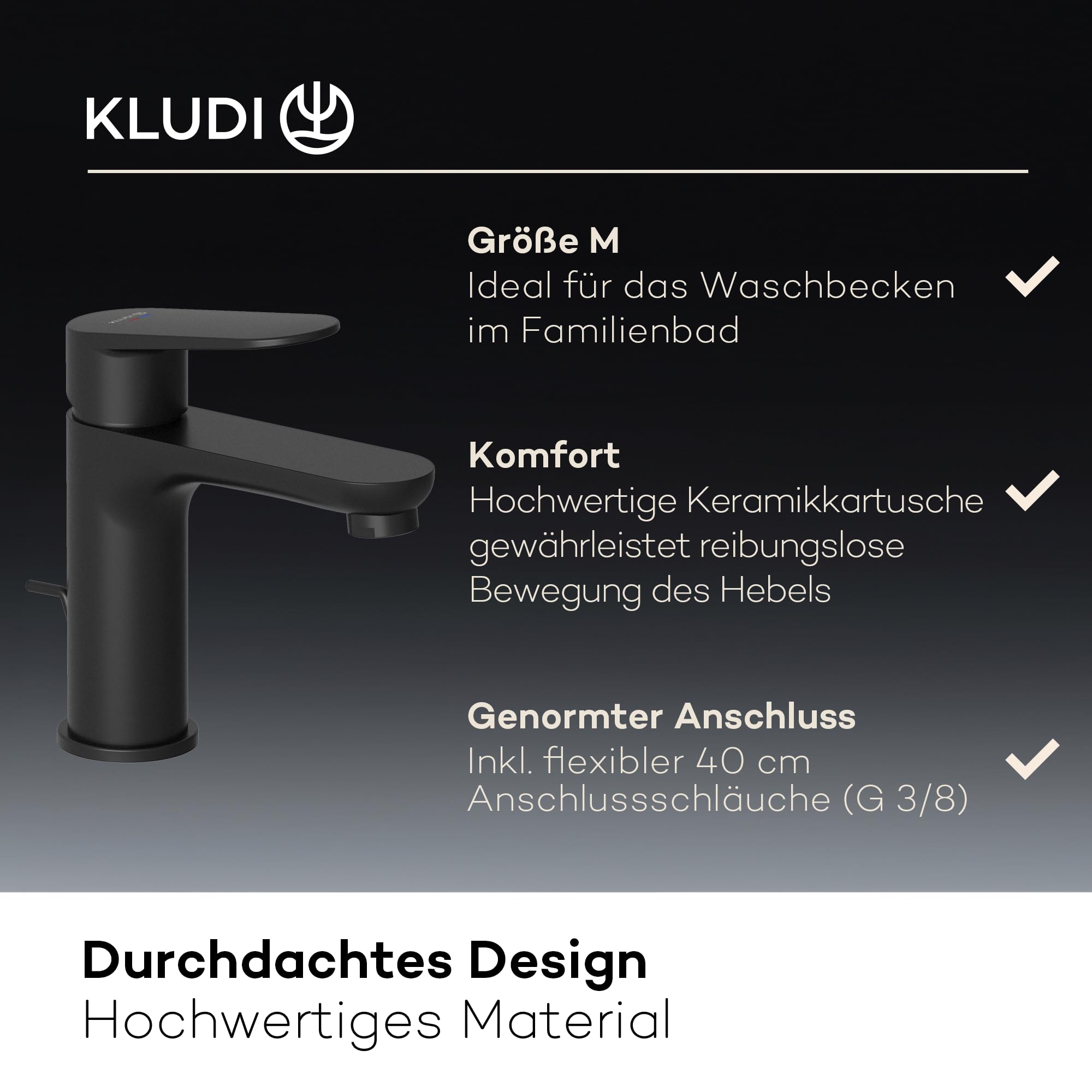 kludi-x1-waschtischarmatur-gr-e-m-schwarz-matt-95-mm-auslaufh-he-mit-ablauf image 6