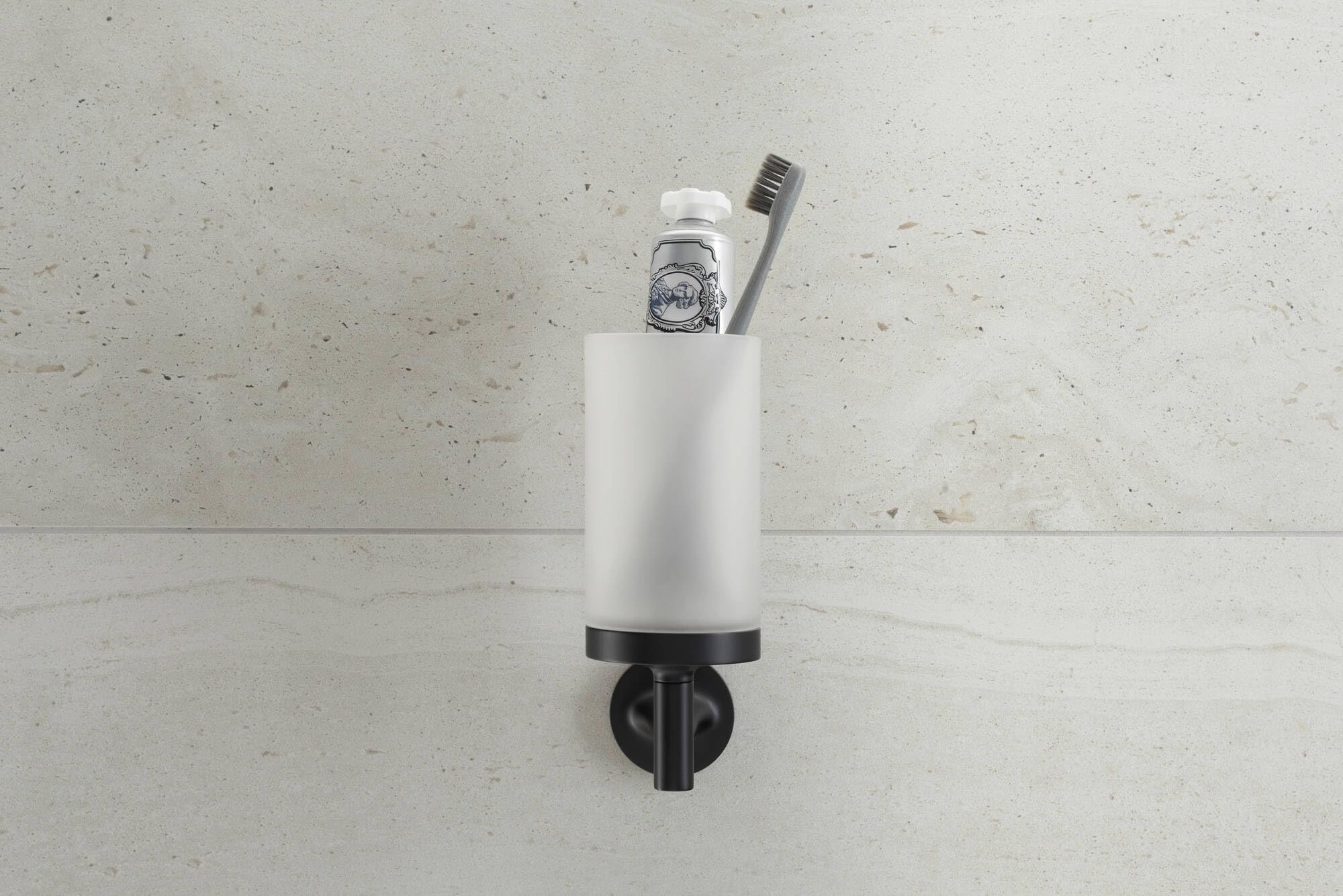 duravit-starck-t-zahnputzbecher-schwarz-matt-glashalter-wandmontage-glas-matt image 4