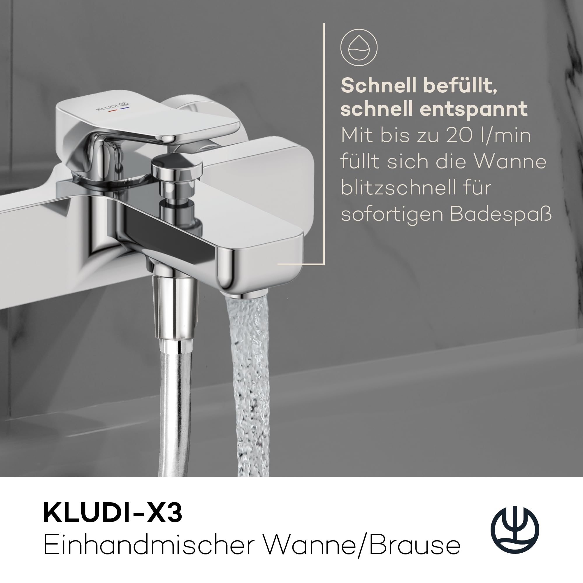 kludi-x3-badewannenarmatur-aufputz-f-r-2-verbraucher-mit-s-anschl-ssen-chrom image 2