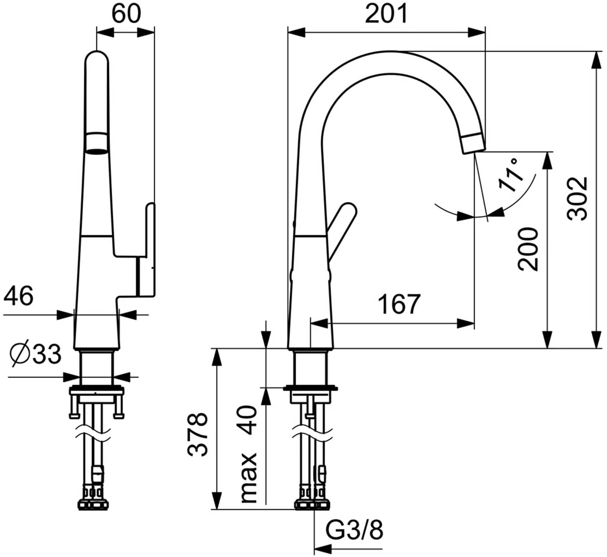 hansa-hansadesigno-style-waschtischarmatur-schwenkbarer-auslauf-167-mm-ausladung image 2