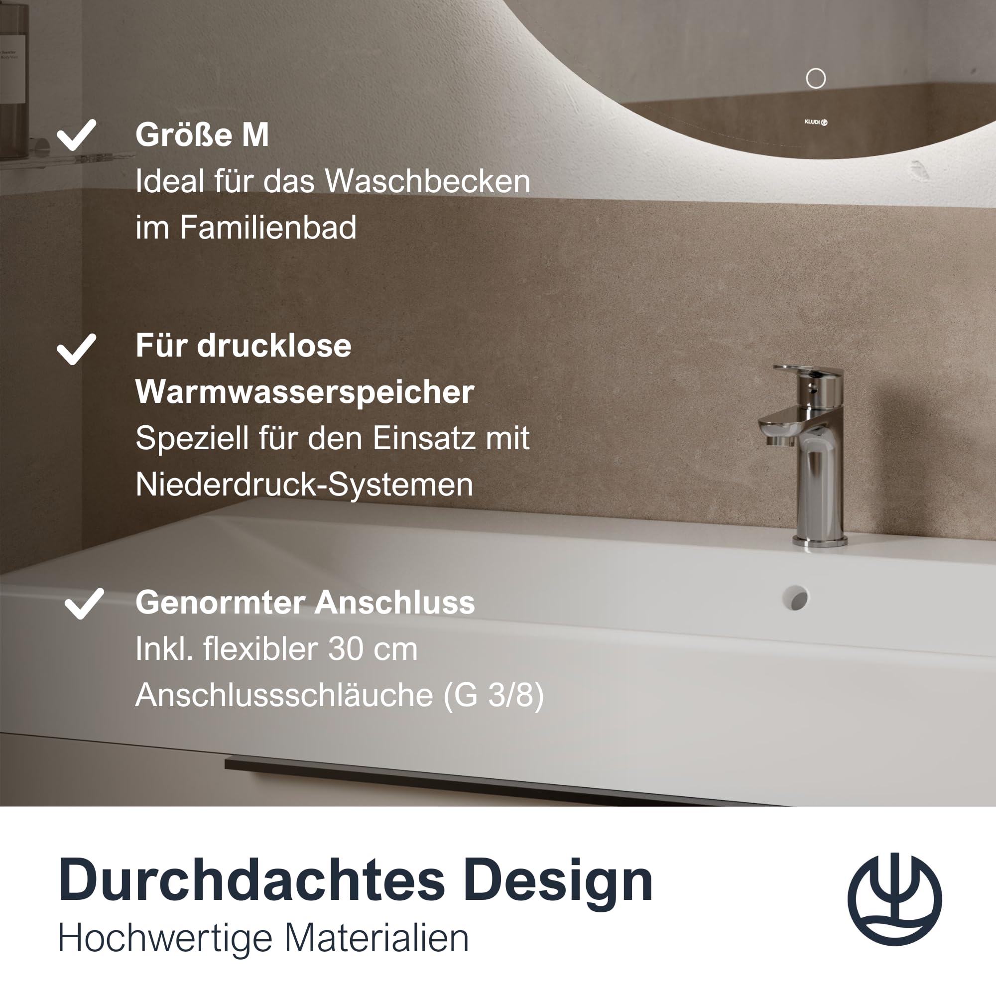 kludi-x1-niederdruck-waschtischarmatur-gr-e-m-95-mm-chrom-mit-ablaufgarnitur image 7